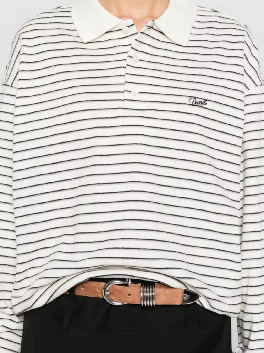 Dunst Striped Cotton Polo Shirt