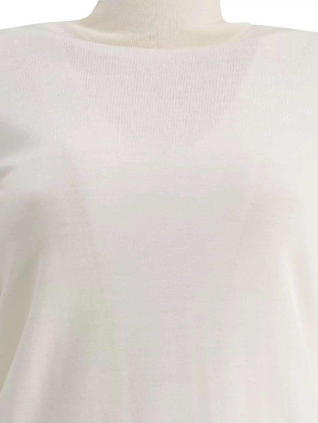 MAX MARA RIBBED HEM MOCK NECK 3/4 SLEEVES TOP