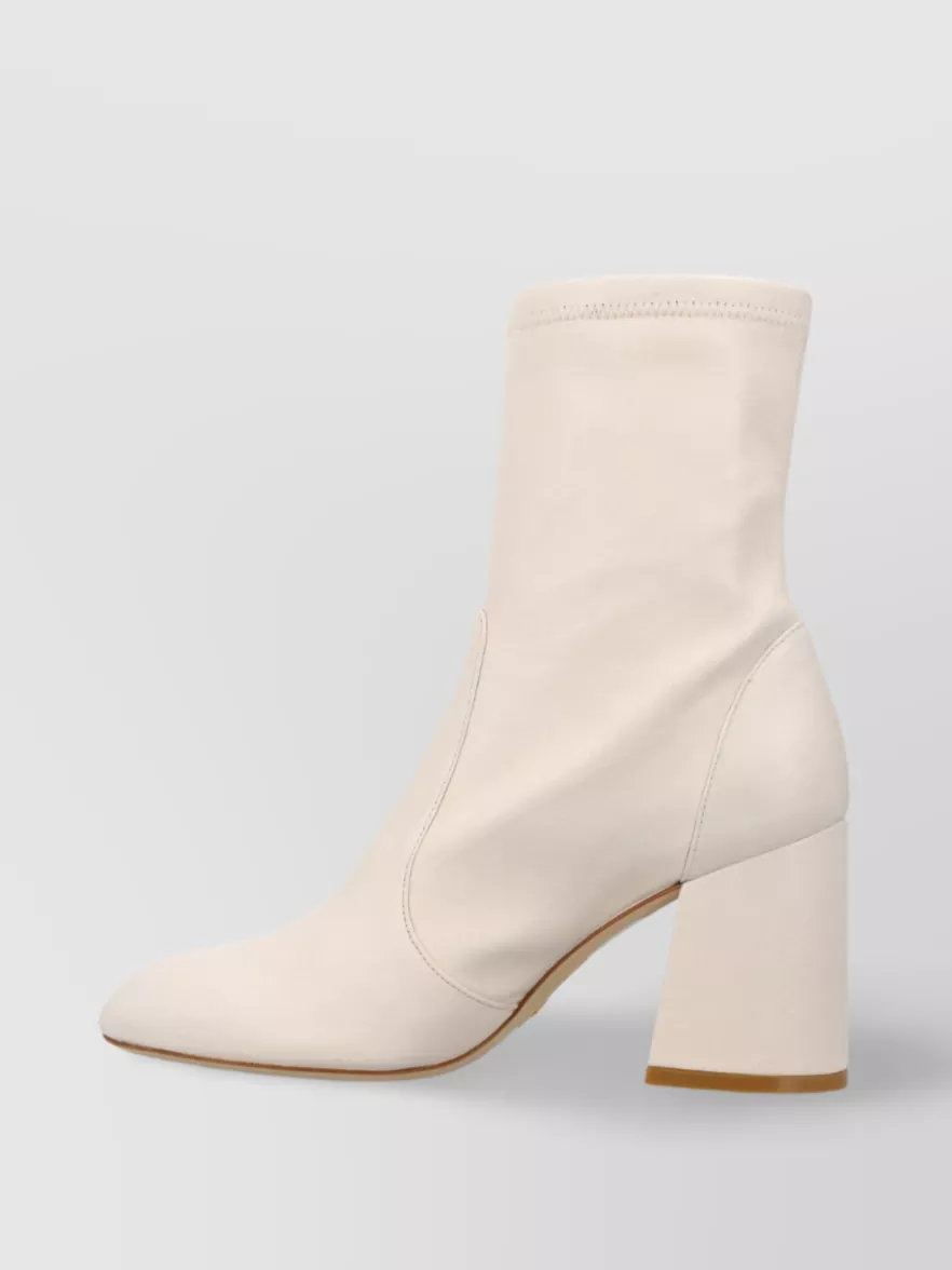 Stuart Weitzman Flare Block 85 Bootie In Neutrals