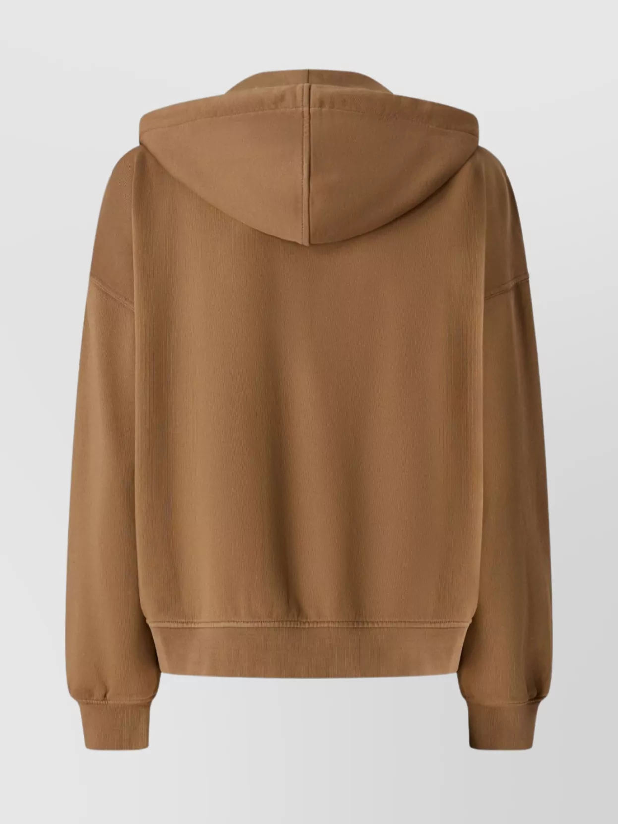 Pinko Knitwear With Drawstring Hood And Ribbed Finish In Brown