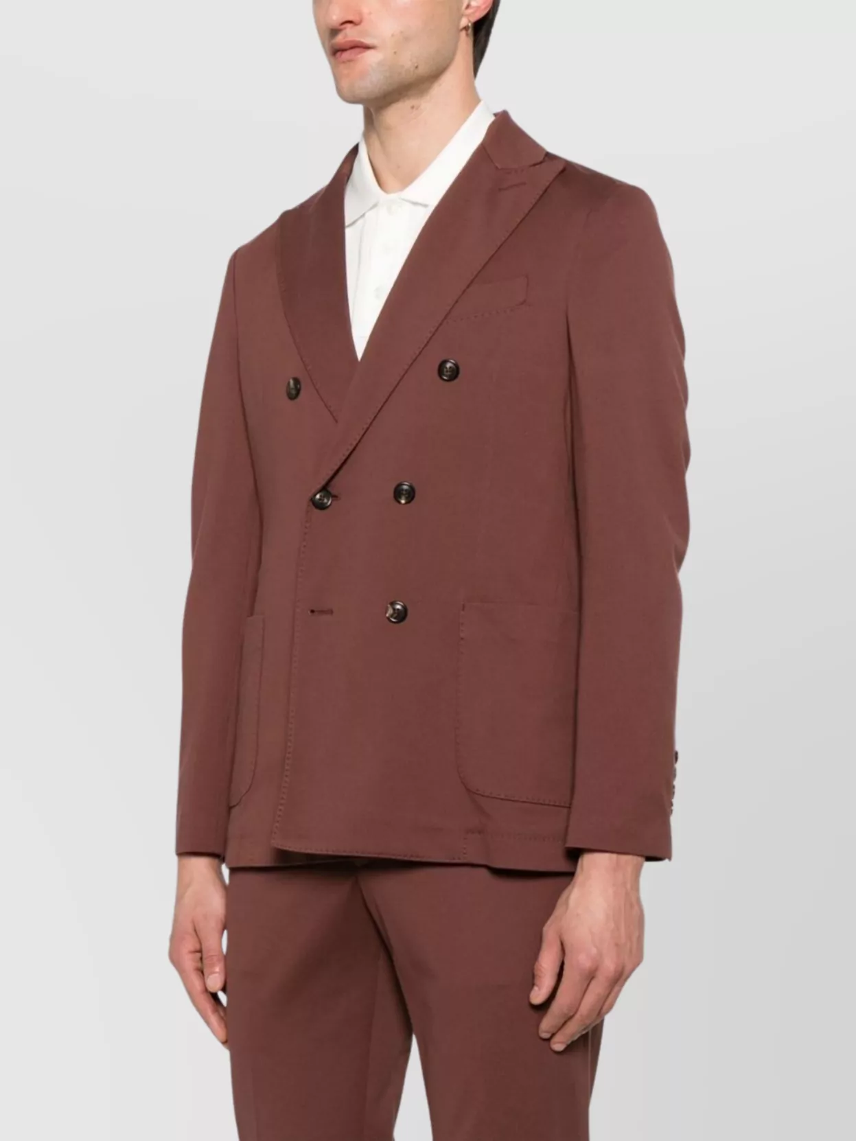 Circolo 1901 Double-Breasted Cotton Jacket With Rear Vents