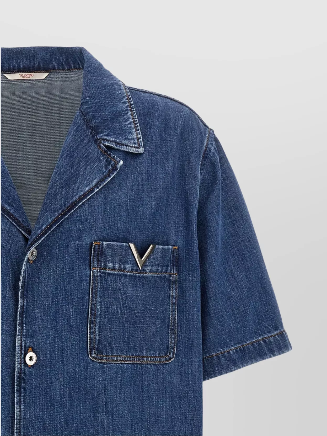 Valentino Garavani Shirt 'V Detail' Chest Pocket