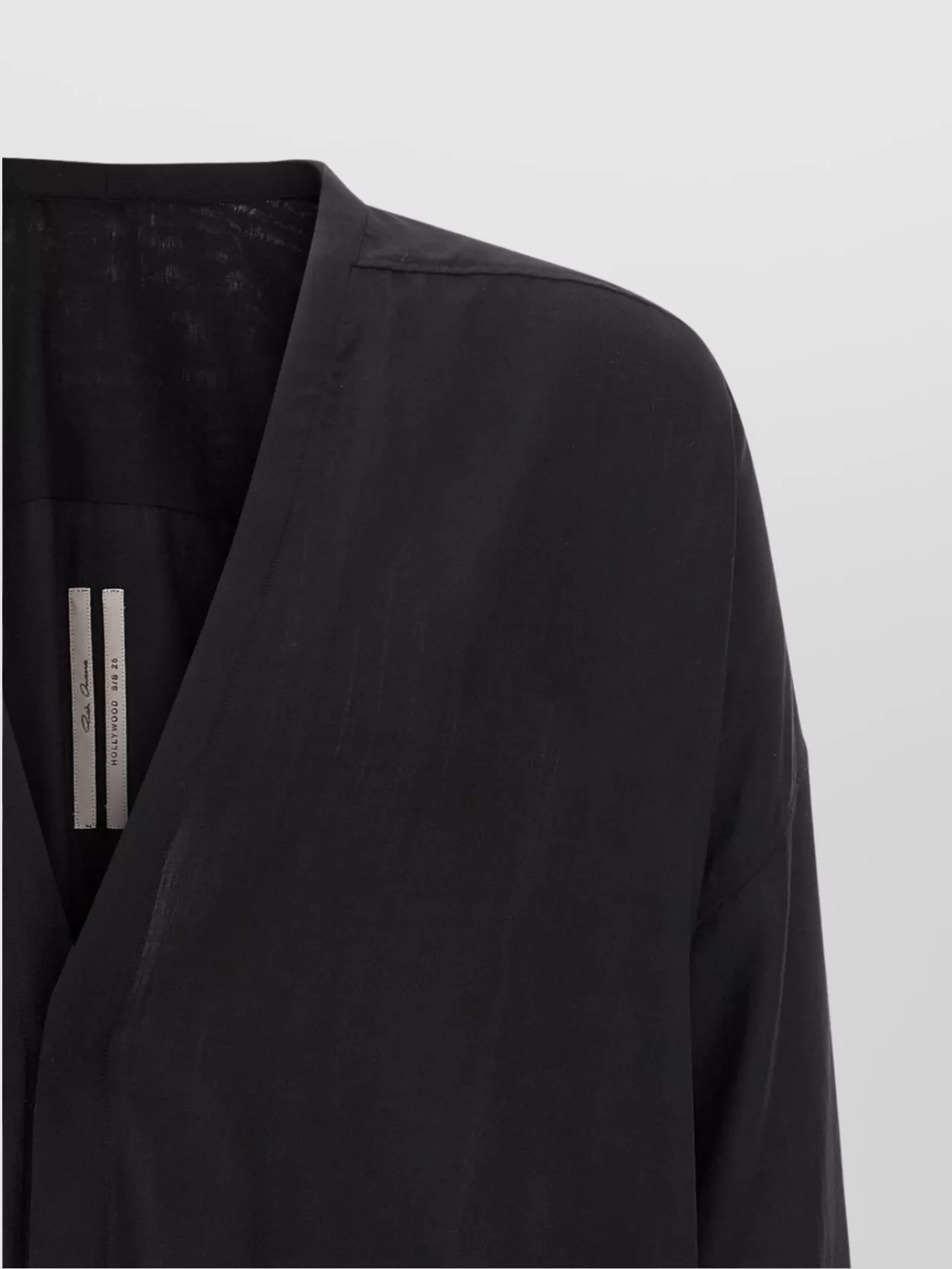 Rick Owens 'Sheer V-Neck Cuffed Sleeve Shirt'