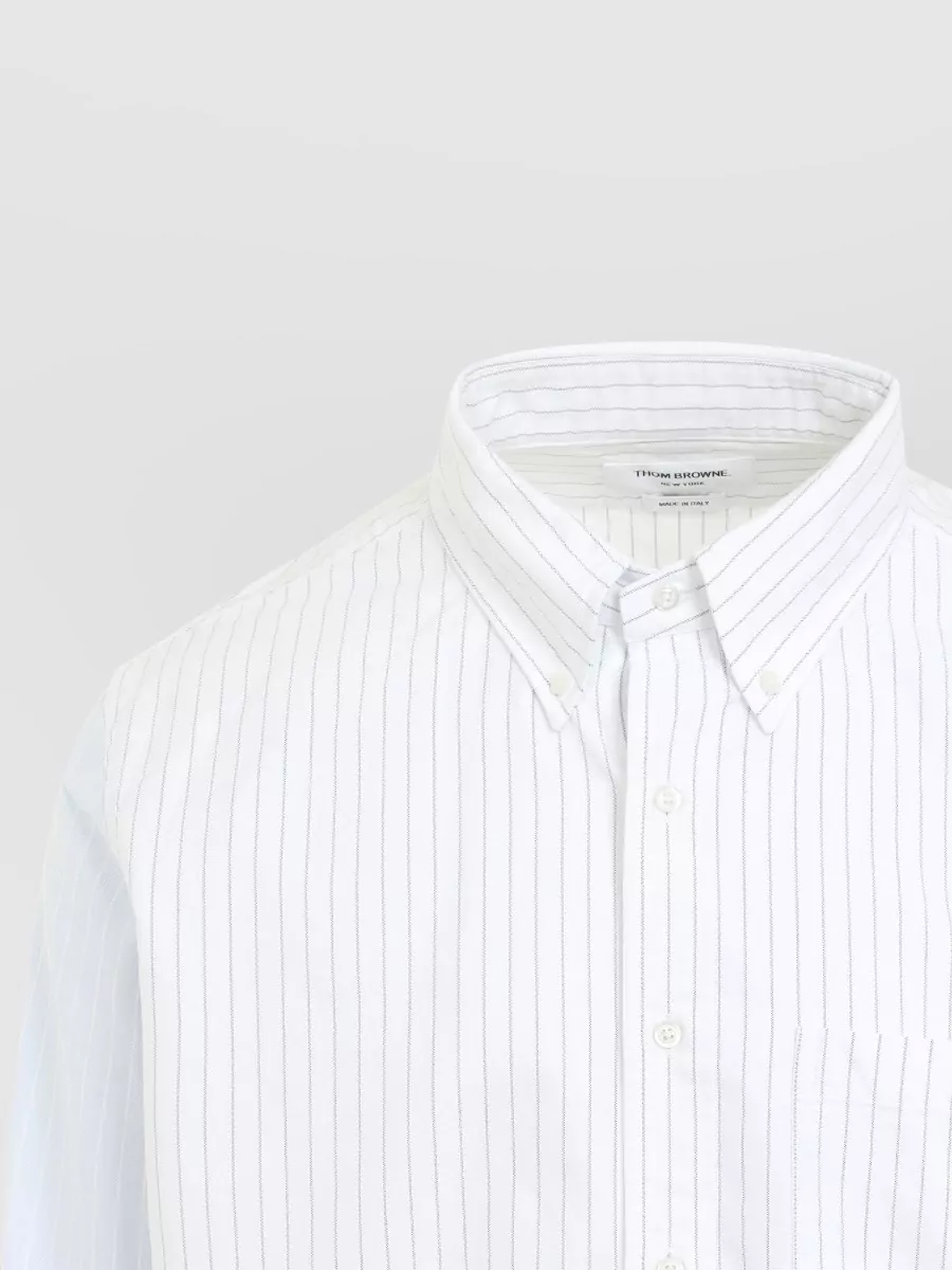 Thom Browne Striped Cotton Button-Down Shirt
