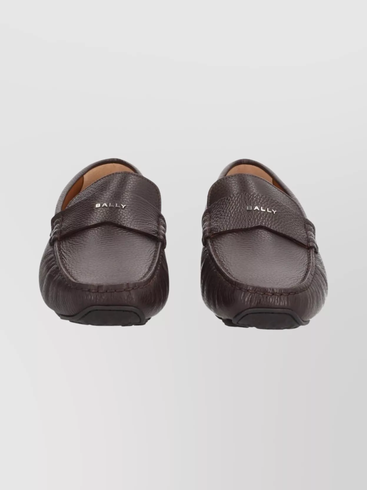 Bally Textured Leather Loafers Rubber Sole
