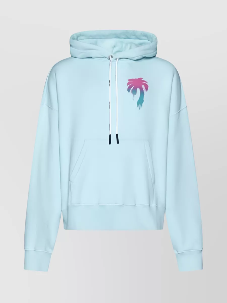 Shop Palm Angels I Love Relaxed Fit Cotton Hoodie In Pastel