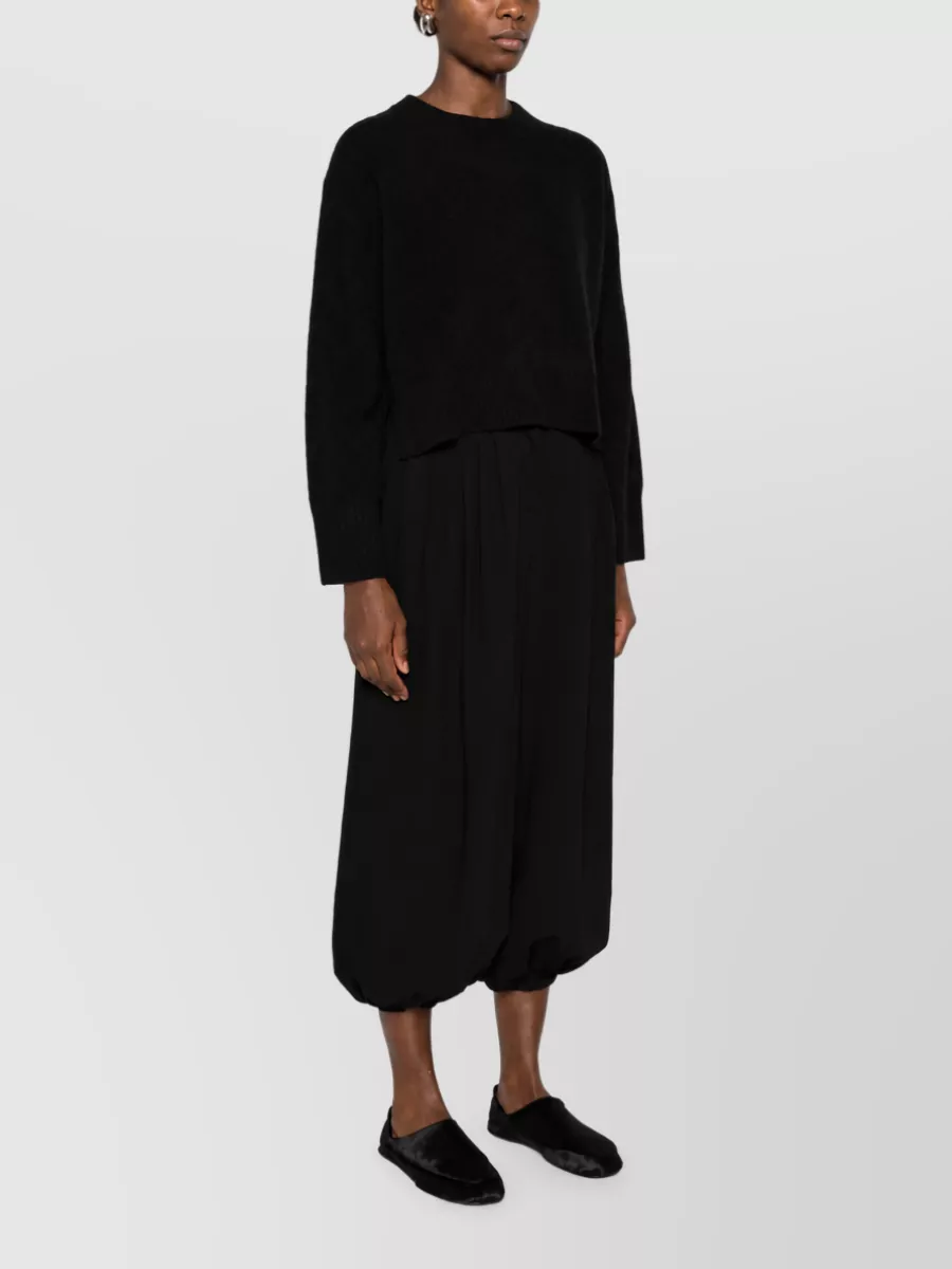 Ct Plage Fine-Knit Ribbed Wool Crewneck Sweater