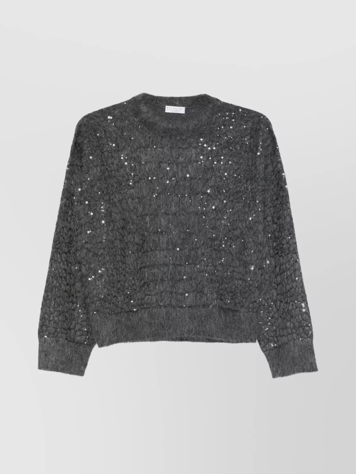 Brunello Cucinelli Textured Knit Crew Neck Sweater