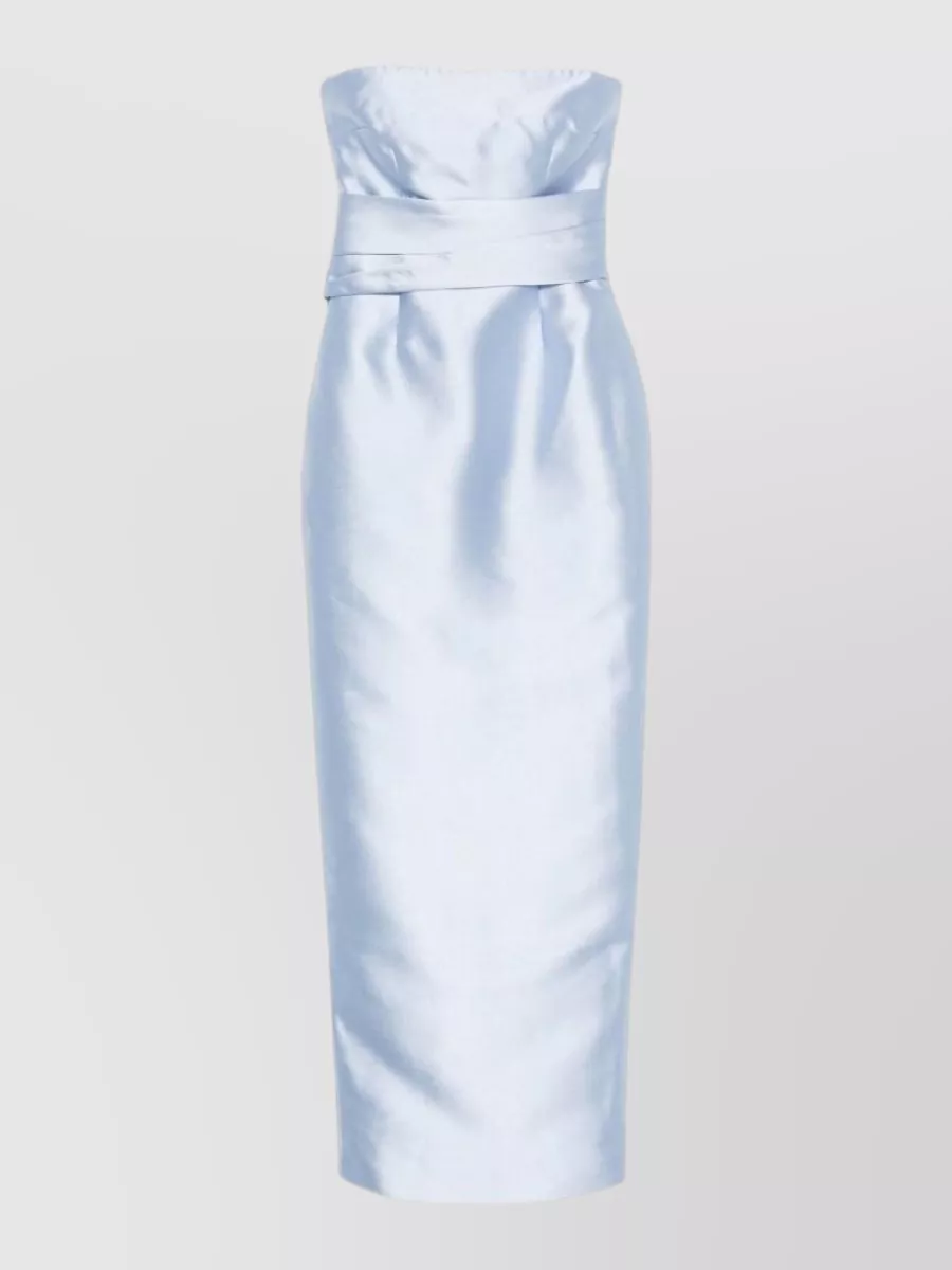 Solace London Strapless v-neck sleeveless midi dress