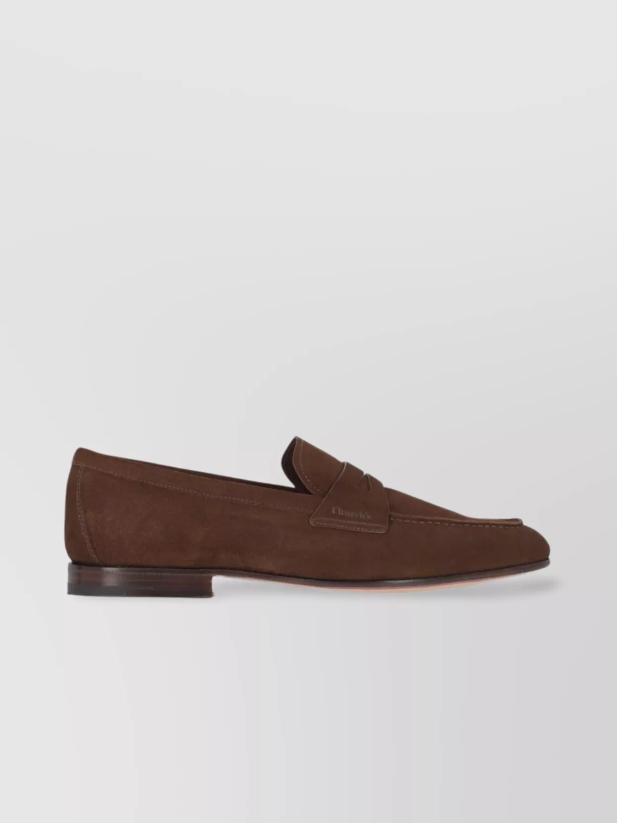 Church's Almond Toe Penny Strap Suede Finish Loafers