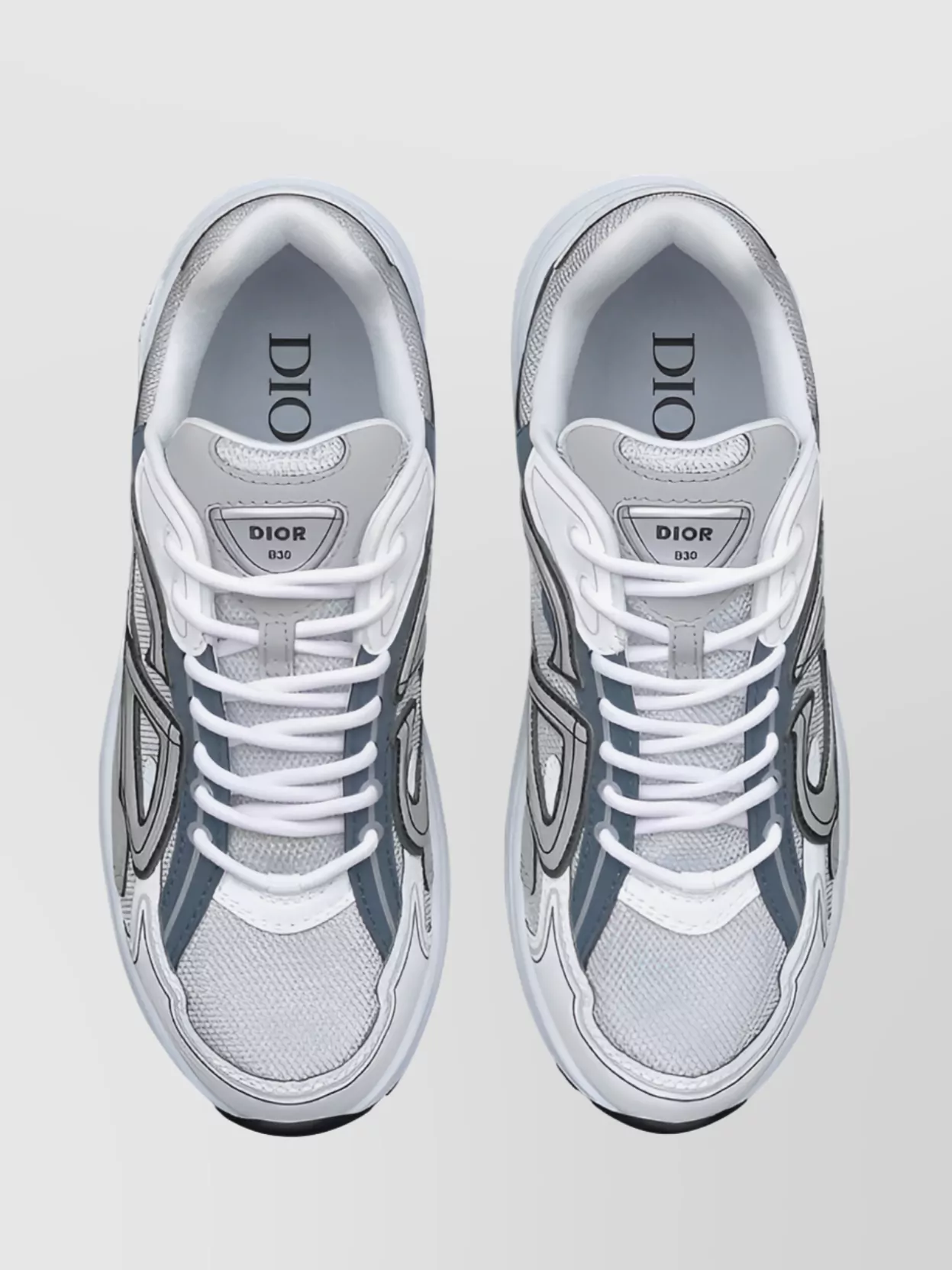 Christian Dior Stitching Contrast Mesh Panels Rubber Sole