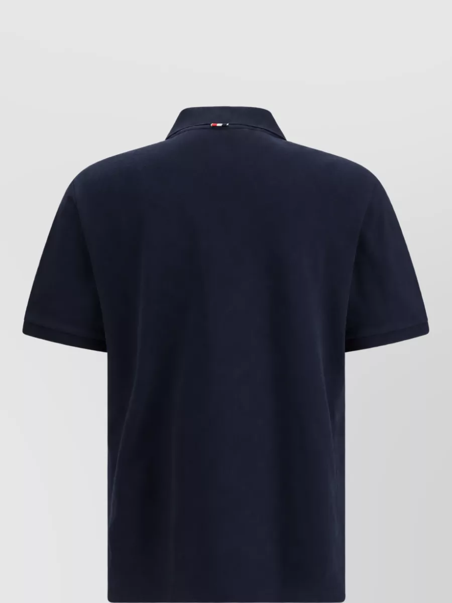 Thom Browne Cotton Short-Sleeve Piqué Polo Shirt