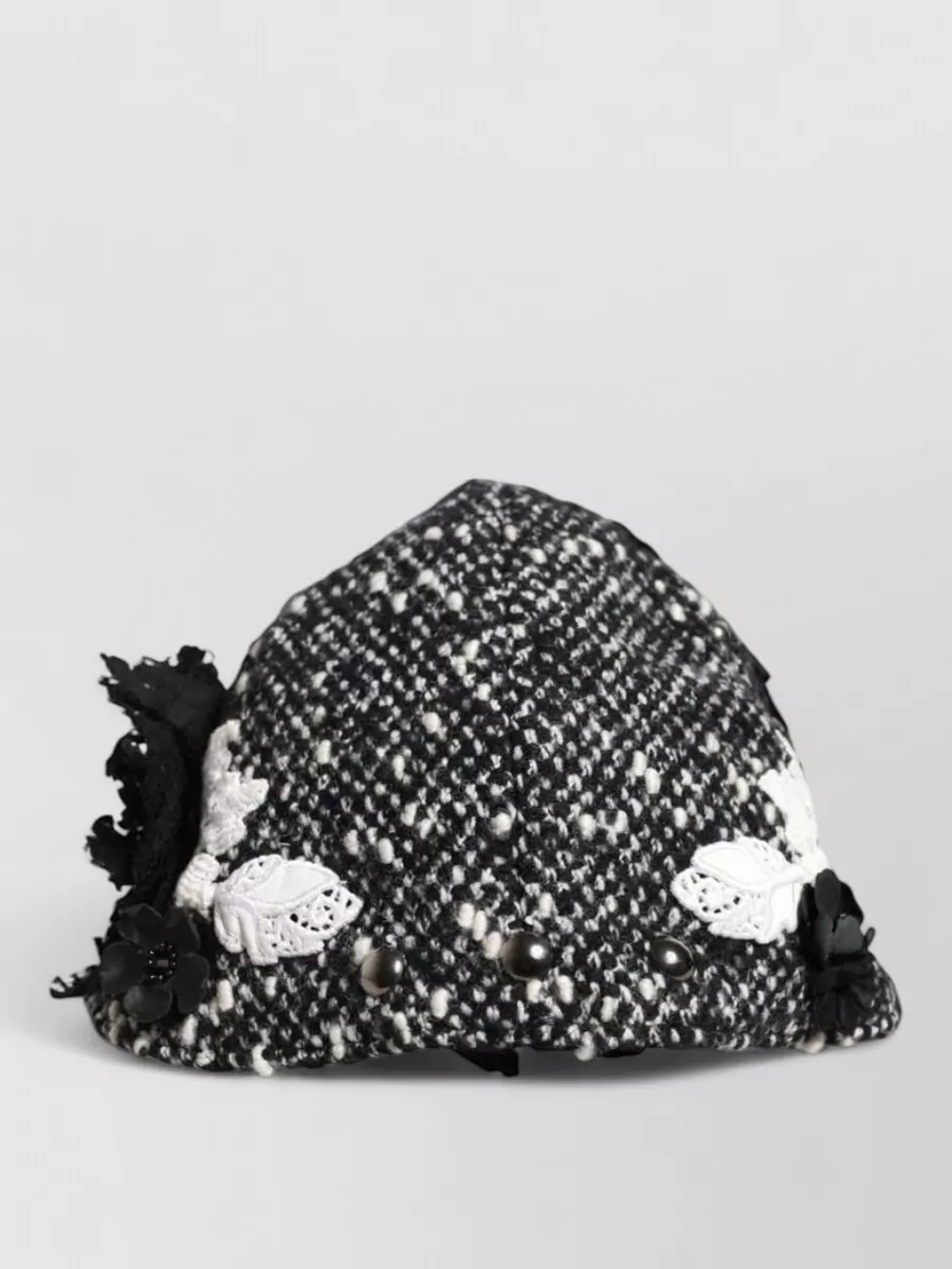 Dolce&Gabbana Floral Appliqué Cloche Hat