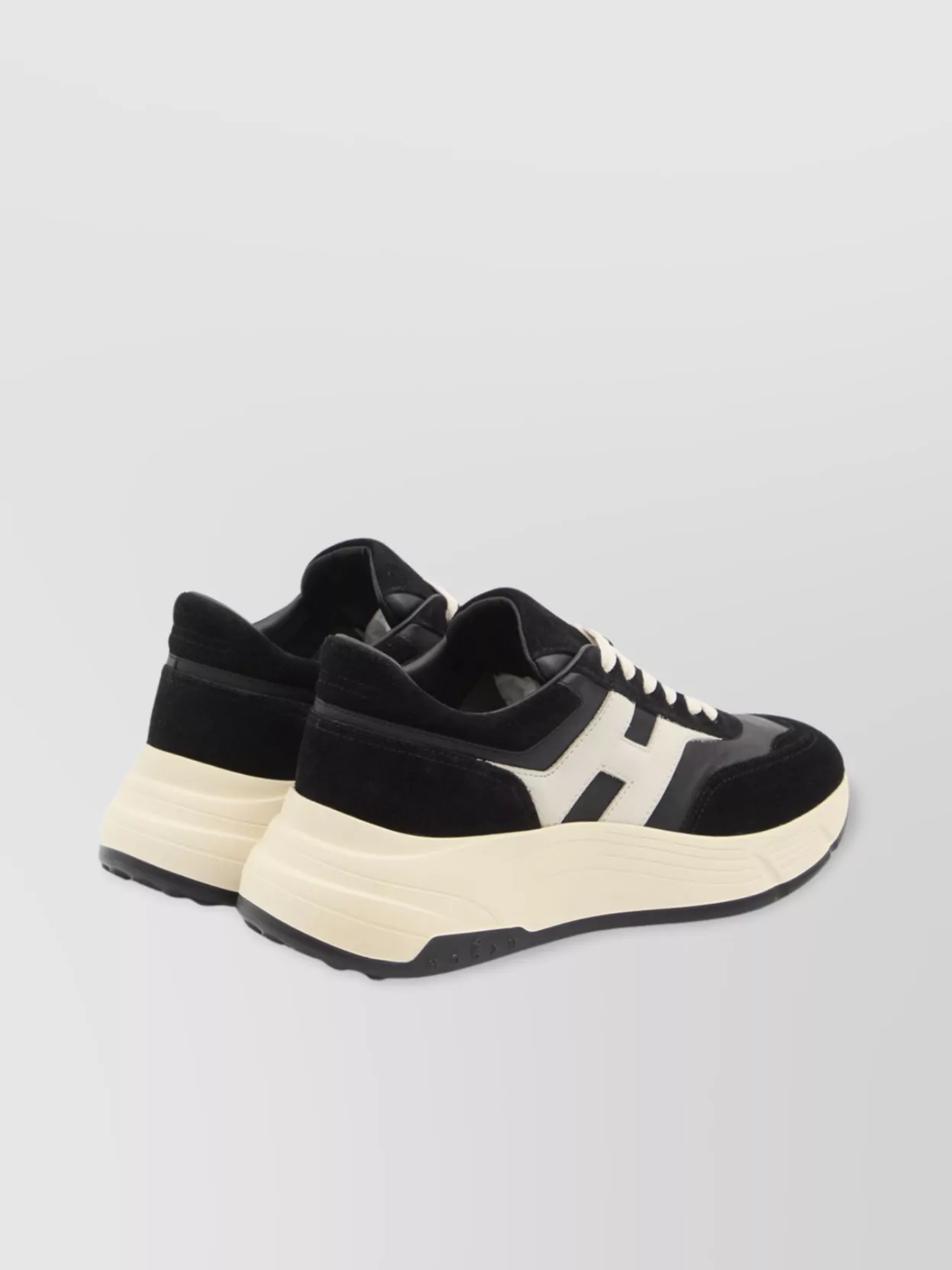 Hogan Suede And Nappa Leather Sneakers With Contrast Panel