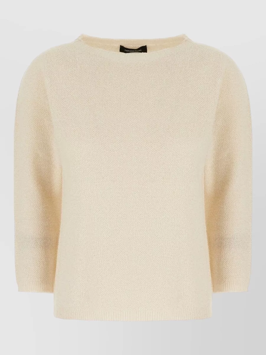 Fabiana Filippi Wool blend fine-knit boat neck sweater