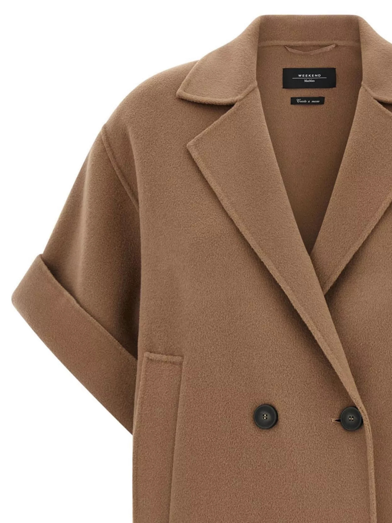 Weekend Max Mara Coat Double-breasted Front Pockets In Brown