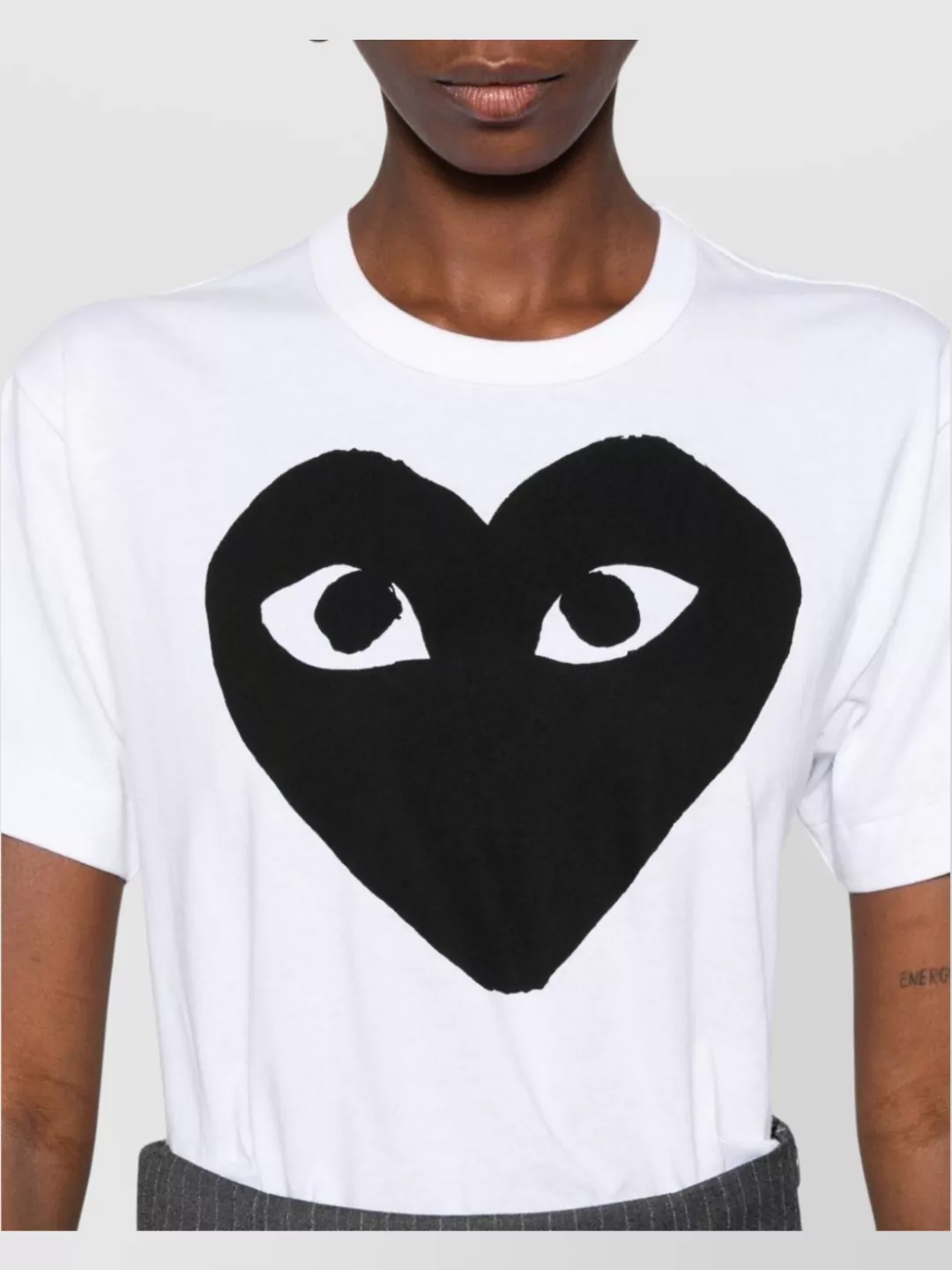 Comme Des Garçons Heart Logo Cotton T-Shirt