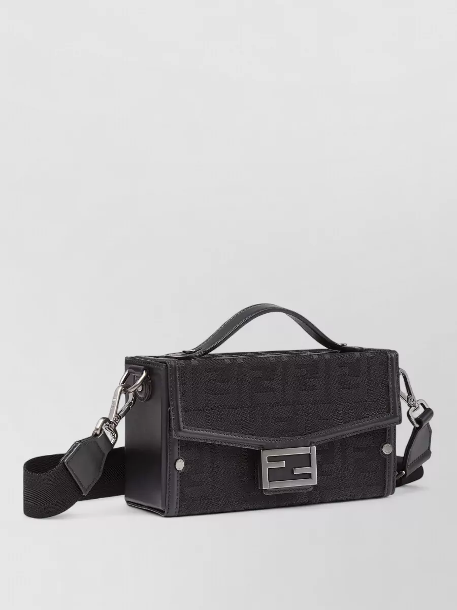 Fendi Baguette Nylon Jacquard Cross-Body Bag