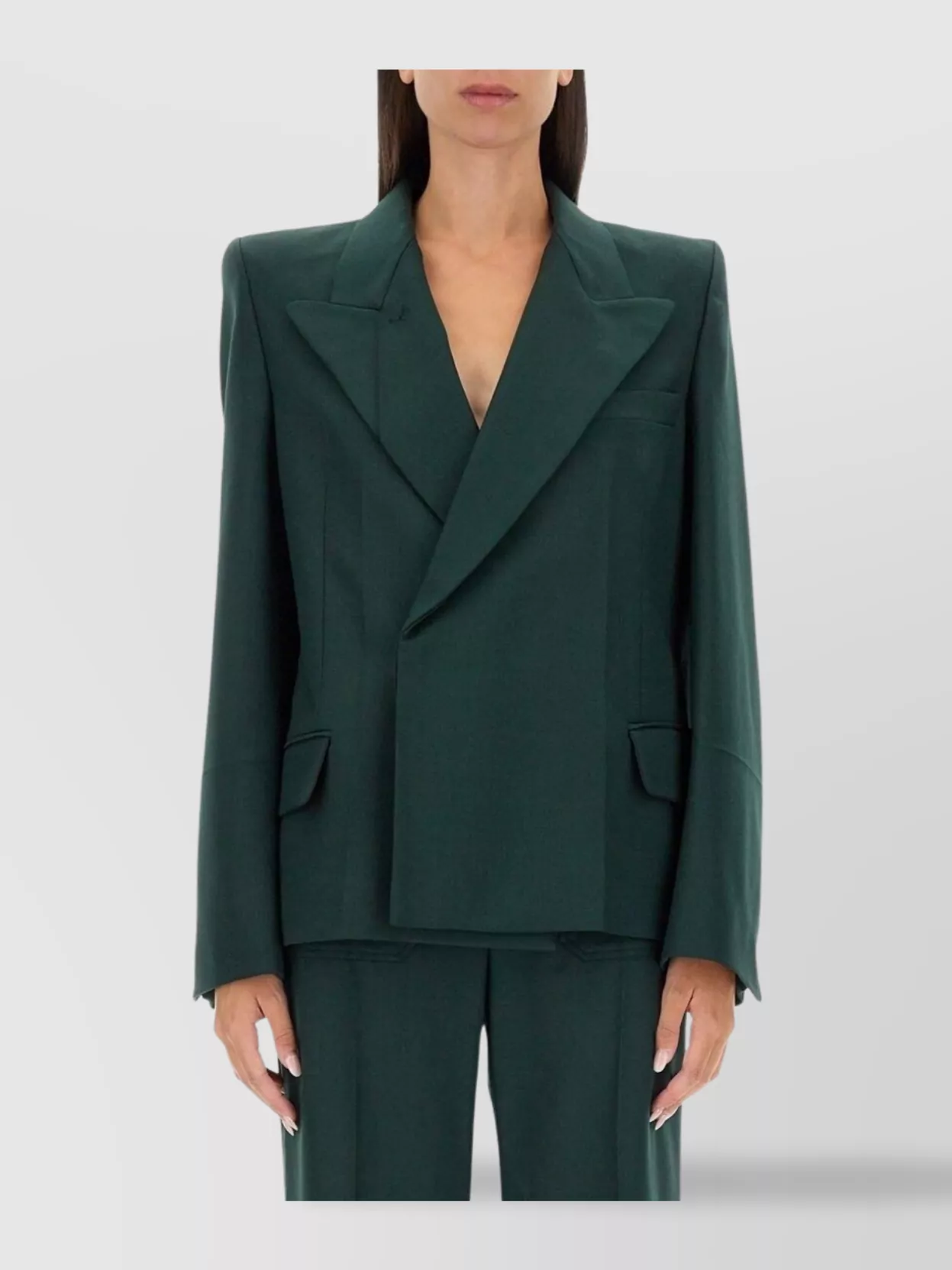 VICTORIA BECKHAM JACKET FEATURING POINTED SHOULDERS AND FLAP POCKETS