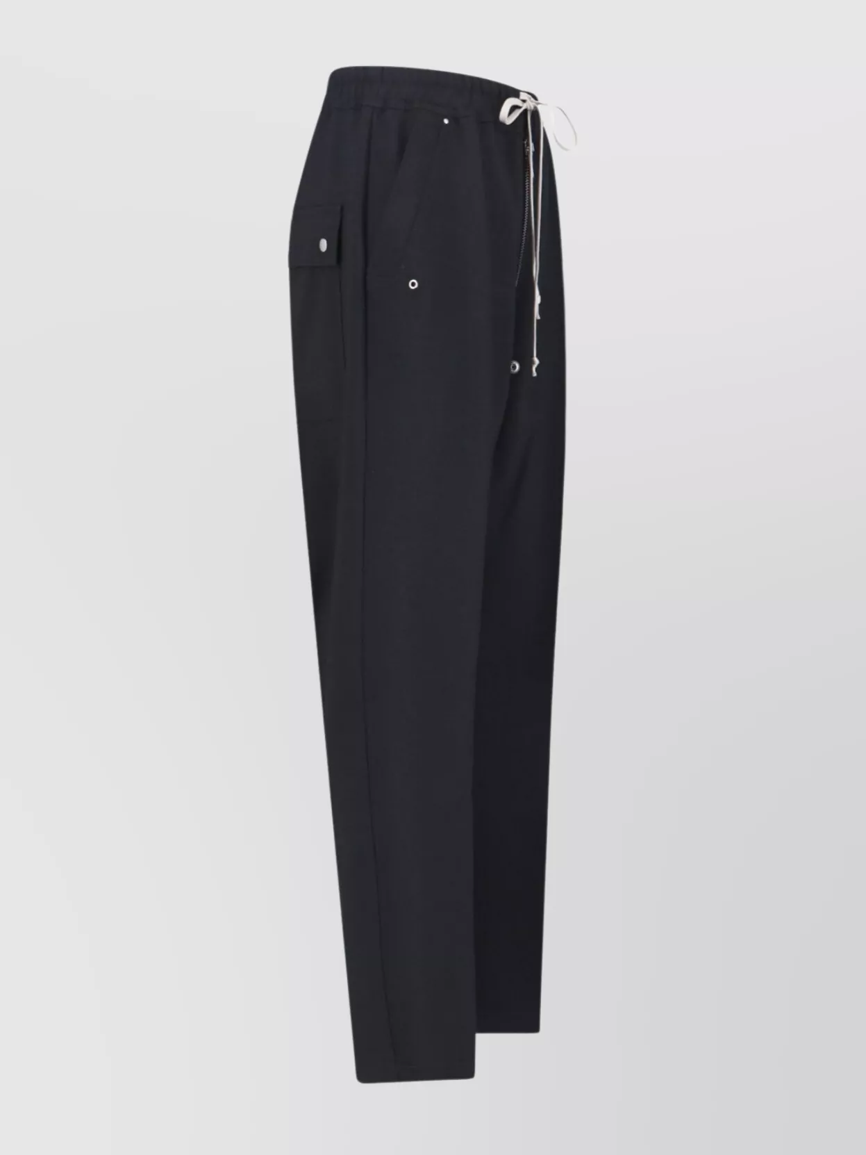 Rick Owens Straight Leg Trousers Eyelet Accents