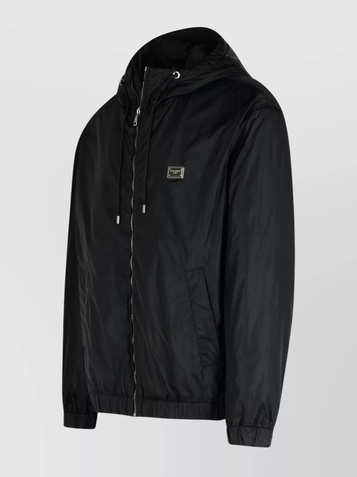 Dolce & Gabbana Hooded Nylon Jacket Featuring Pockets