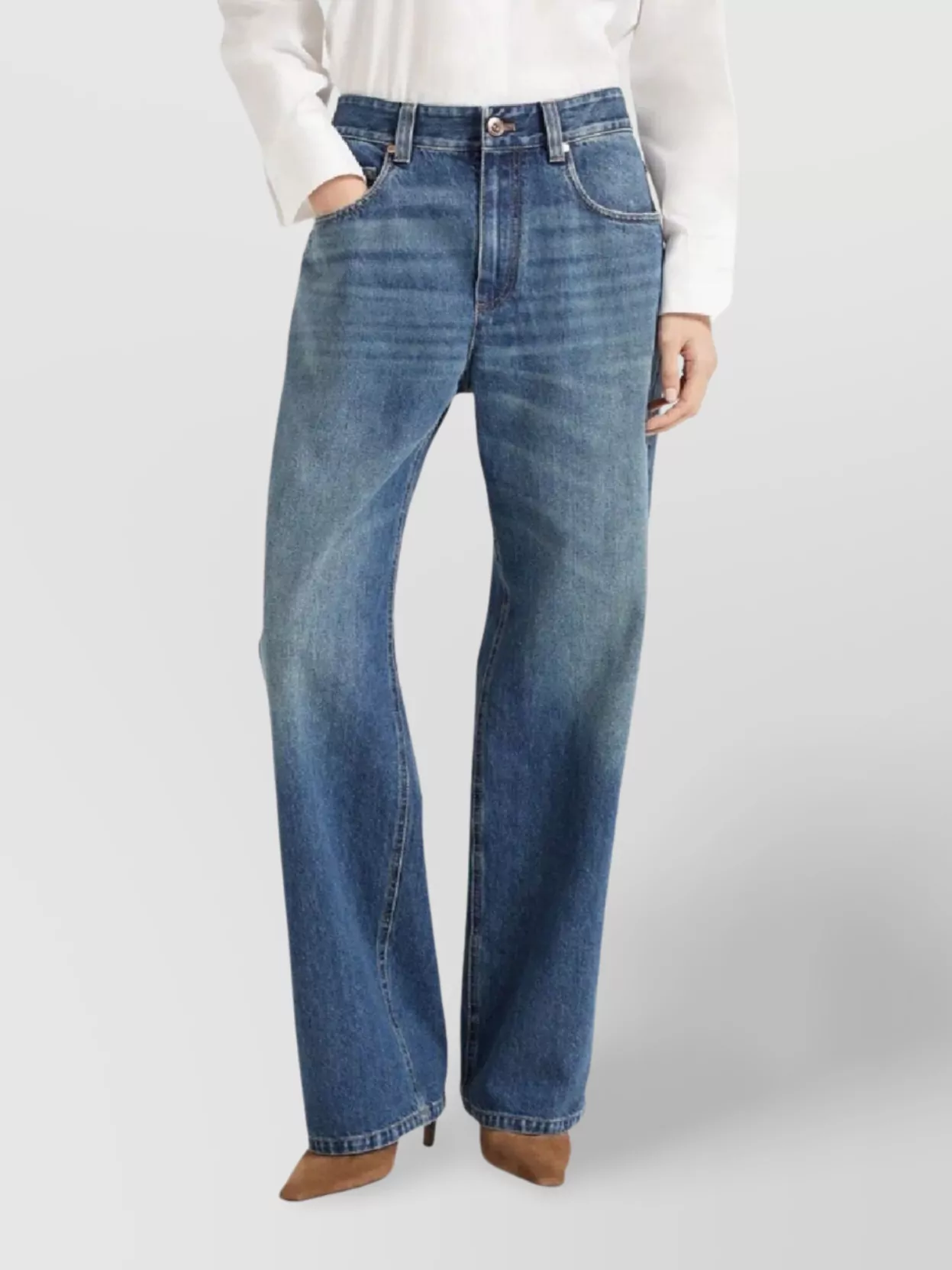 Brunello Cucinelli Denim Trousers Five-Pocket Design
