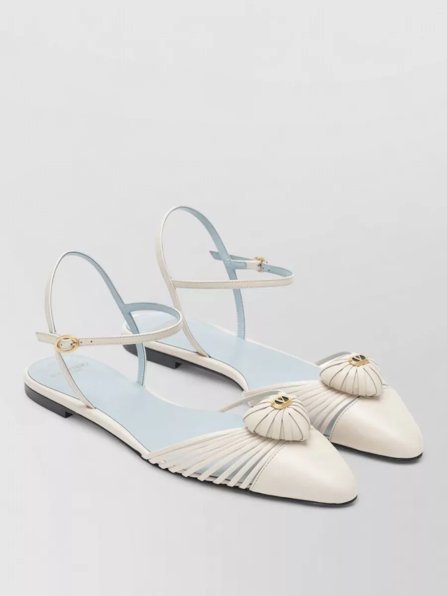 Valentino Garavani leather heart-embellished sandals