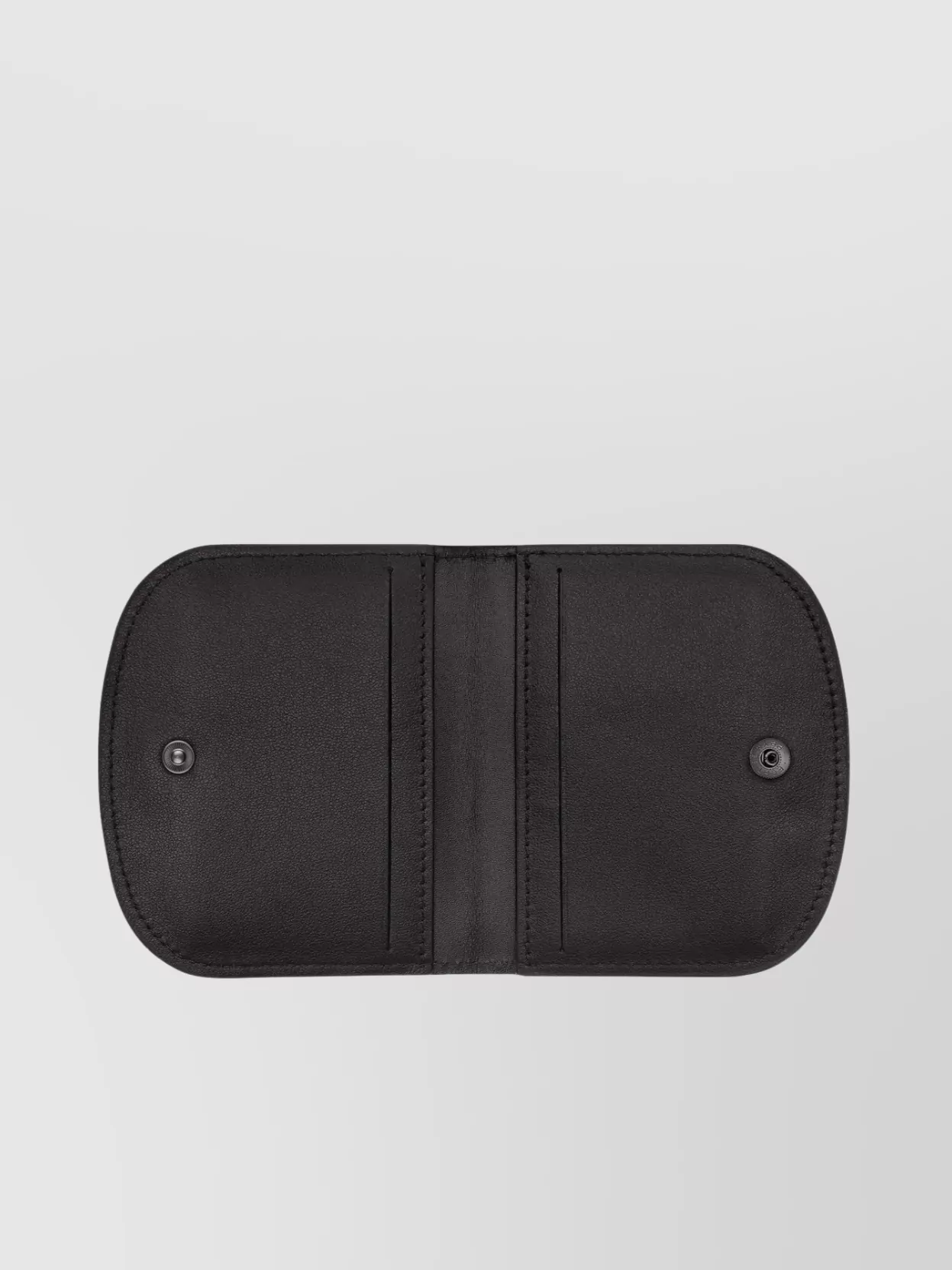 Longchamp Flap Button Leather Purse