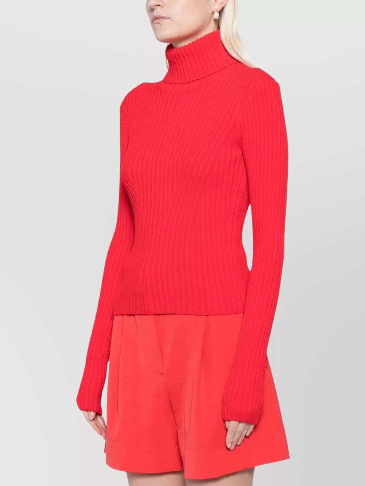 Staud Roll-neck Top In Pink