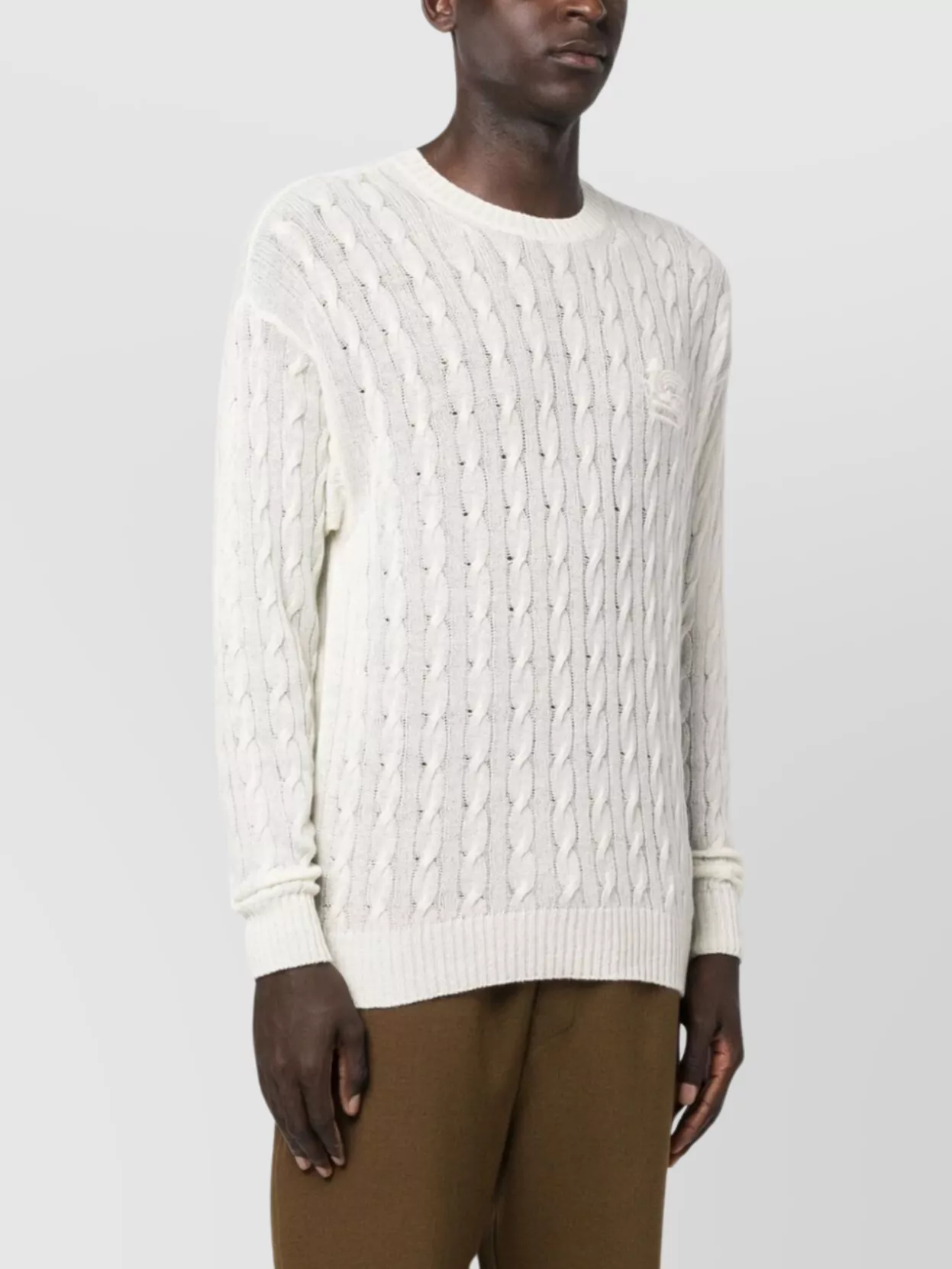 Etro Cable Knit Crew Neck Sweater Design