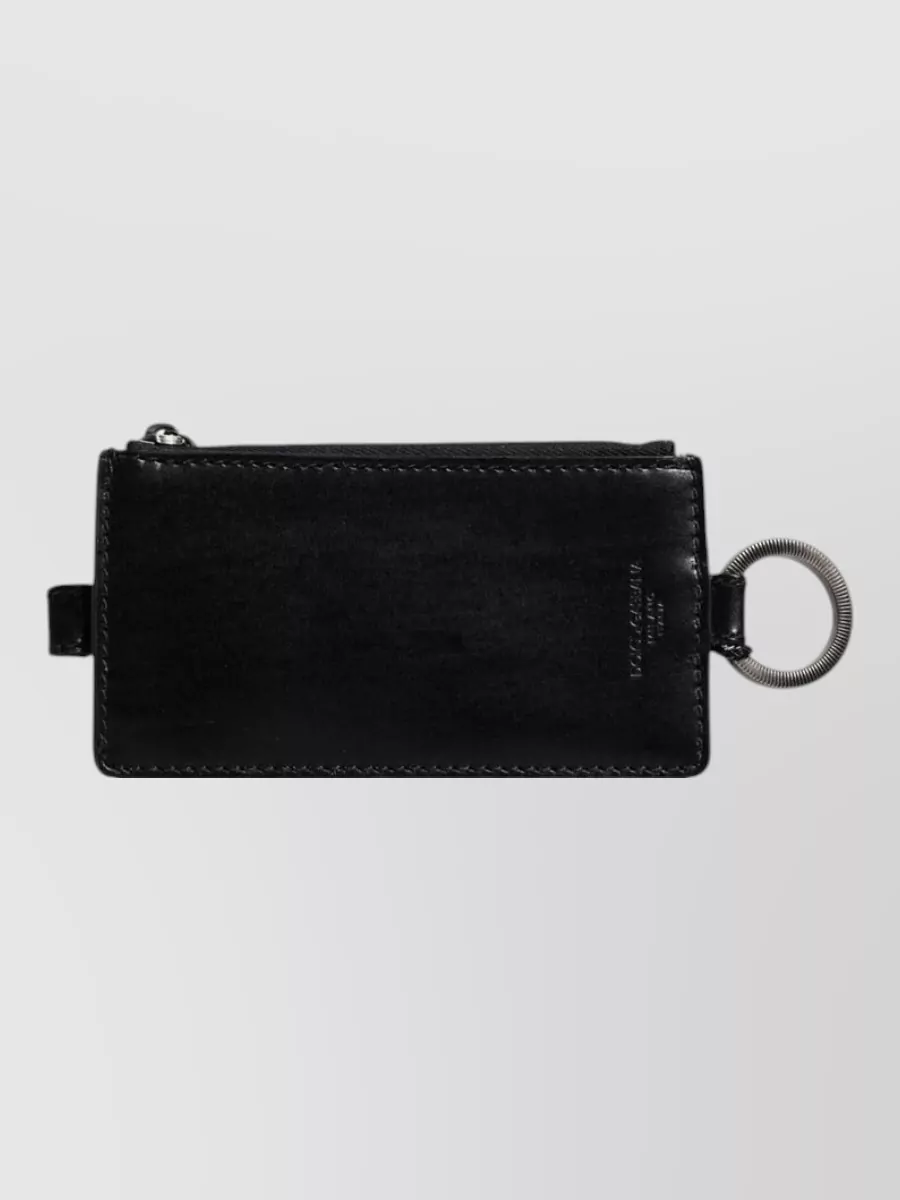 Dolce&Gabbana leather lanyard card holder