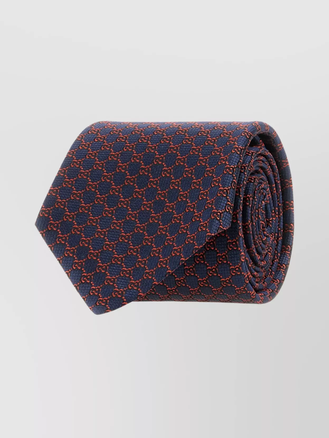 Gucci Embroidered Pattern Silk Tie