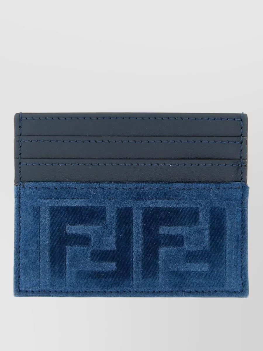 Fendi ff denim card holder