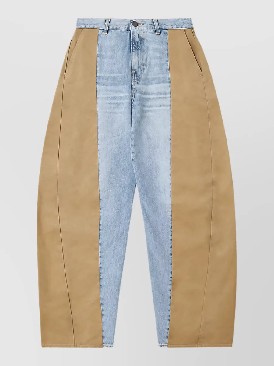Haikure Panelled straight-leg jeans