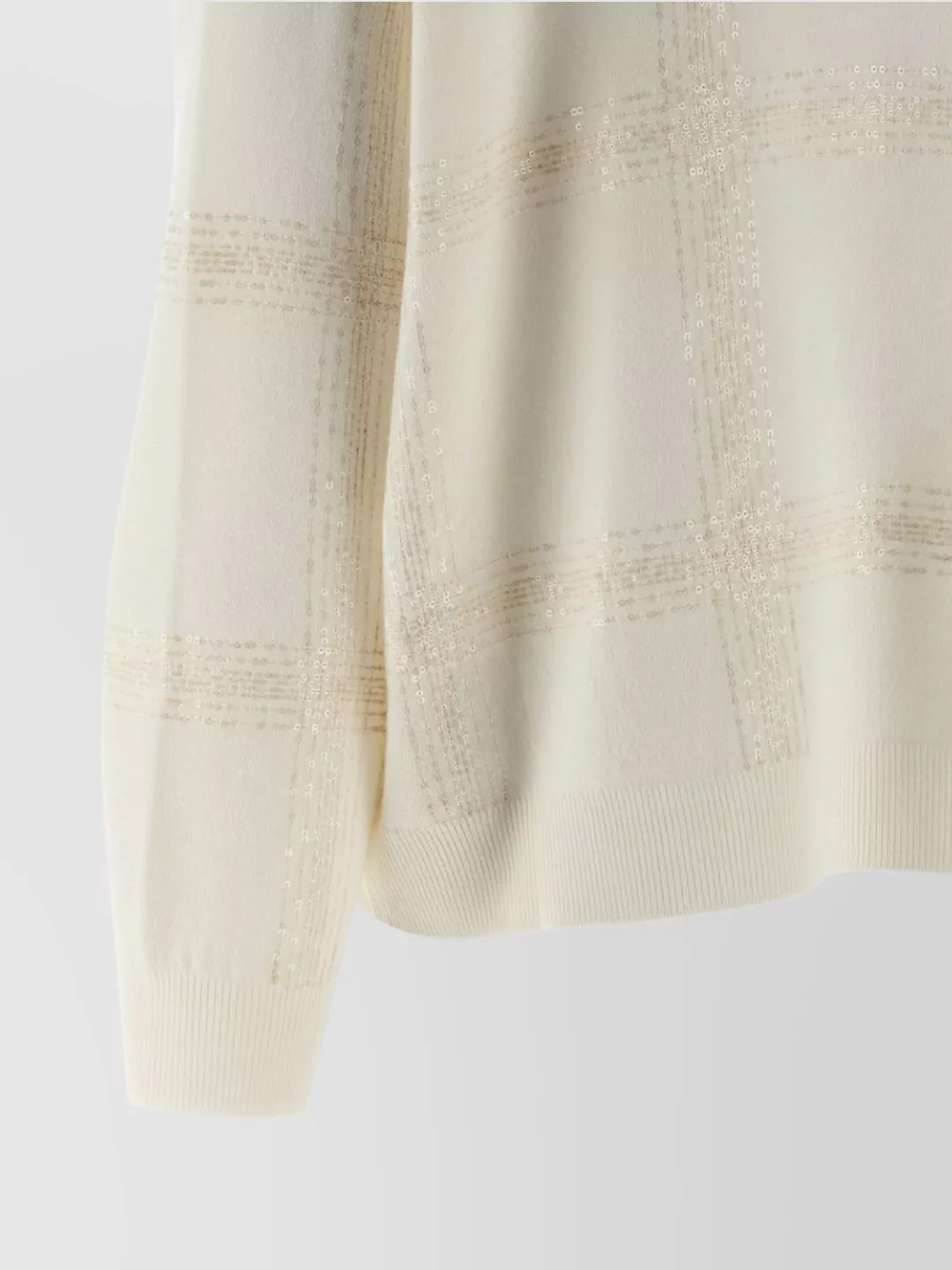 Brunello Cucinelli Sparkling Long Sleeve Knit Top