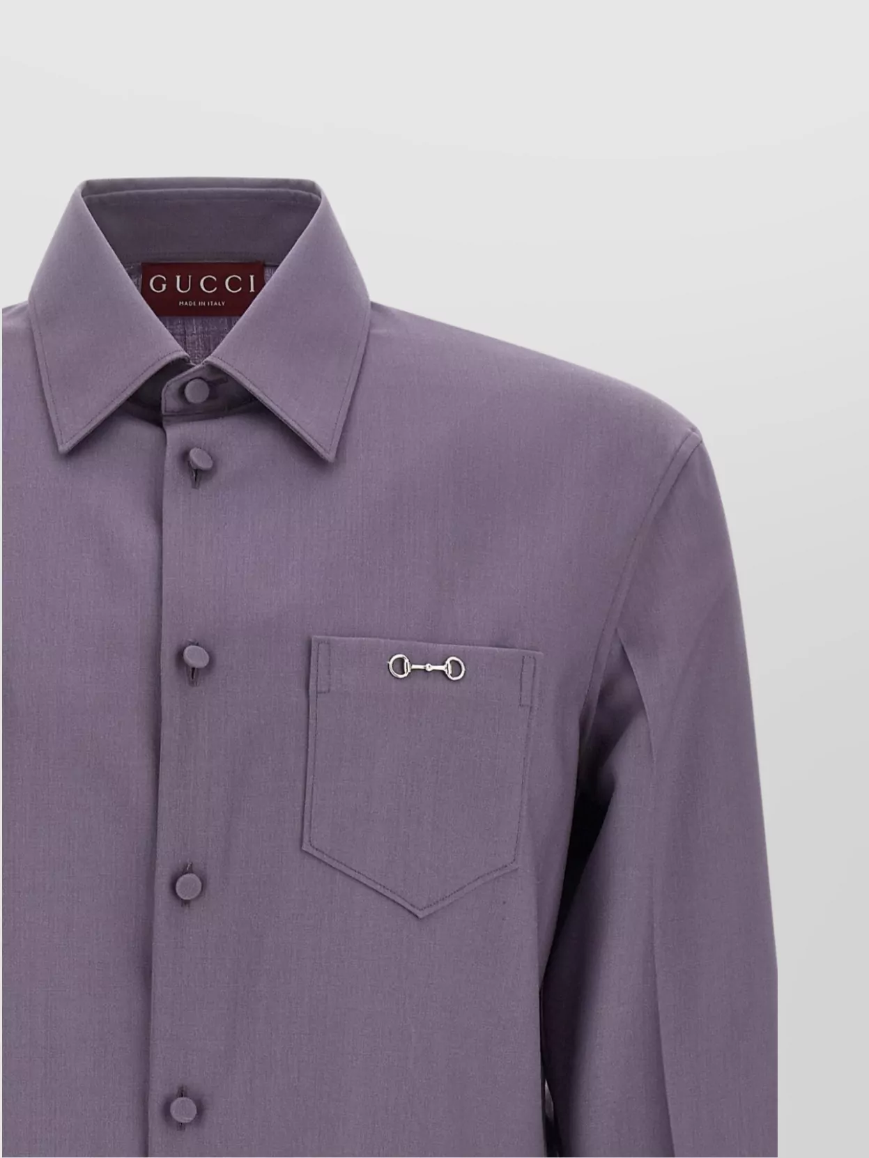 Gucci Long Sleeve Shirt Featuring Horsebit Design