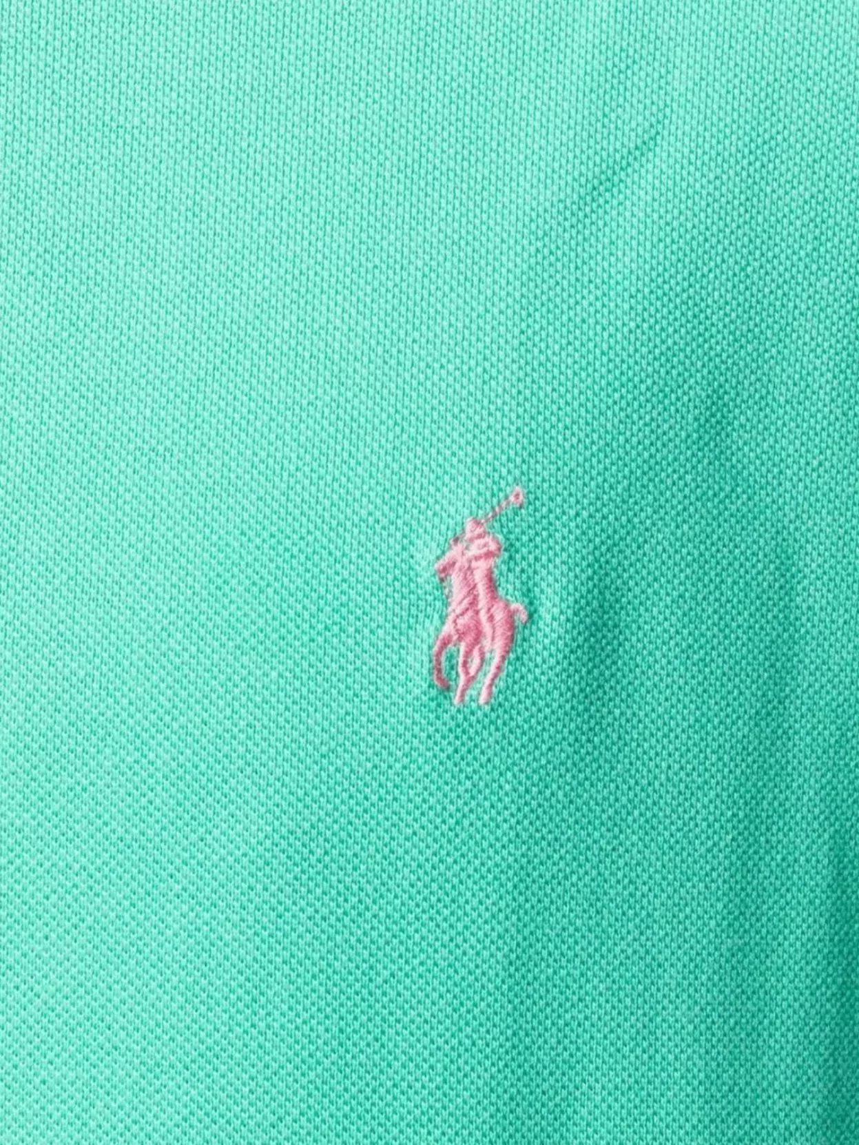 Ralph Lauren Logo Polo Shirt With Ribbed Collar