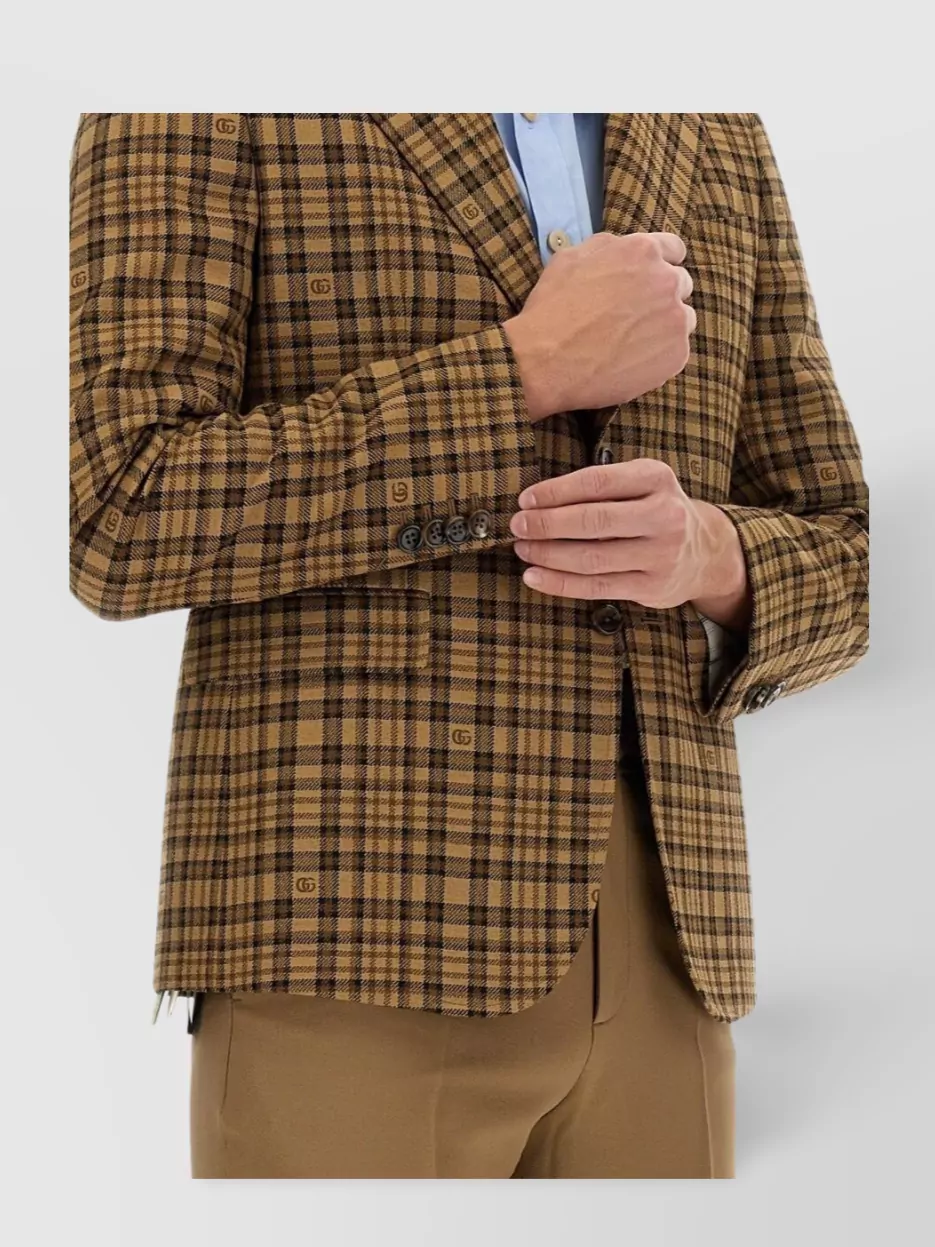 Gucci Double G Check Pattern Jacket