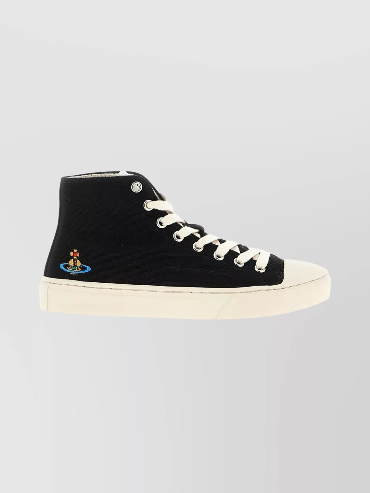 Vivienne Westwood High-top Canvas Sneakers Rubber Sole In Black