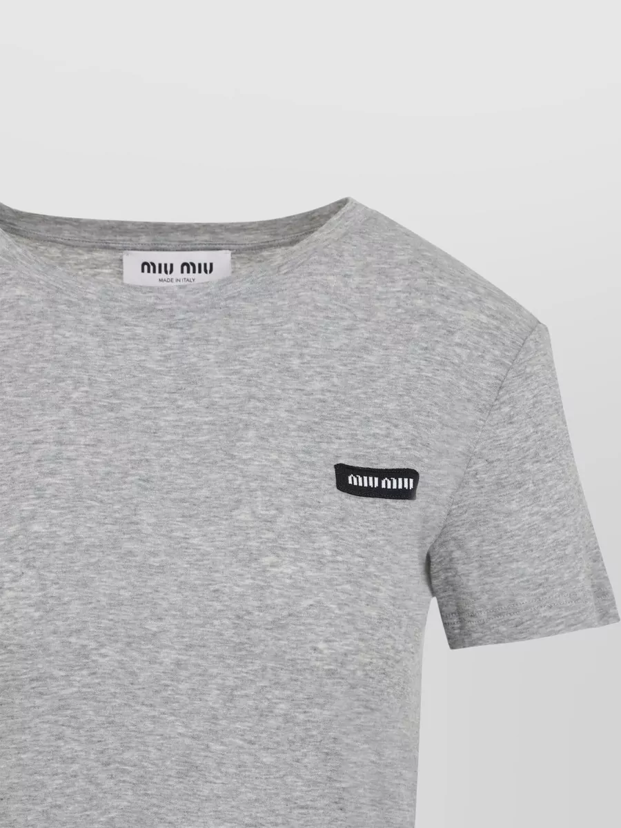 Miu Miu Short Sleeve Crew Neck T-Shirt Design