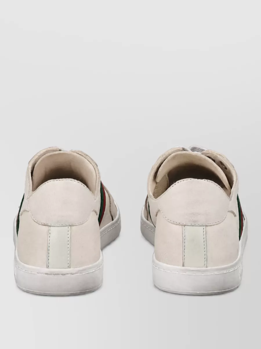 Gucci Leather Lace-Up Sneakers