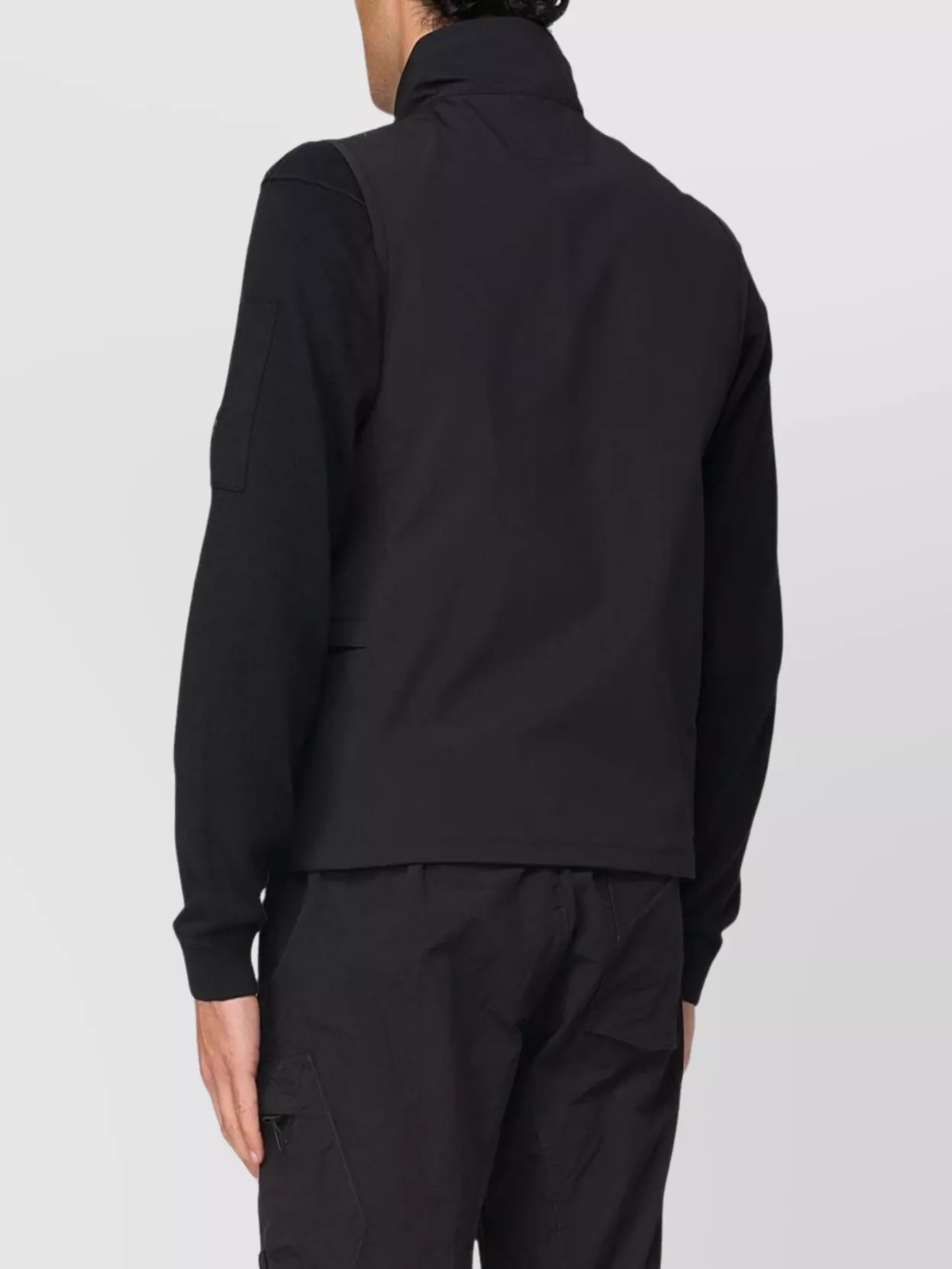 C.p. Company Arm Patch Detail Sleeveless High Collar