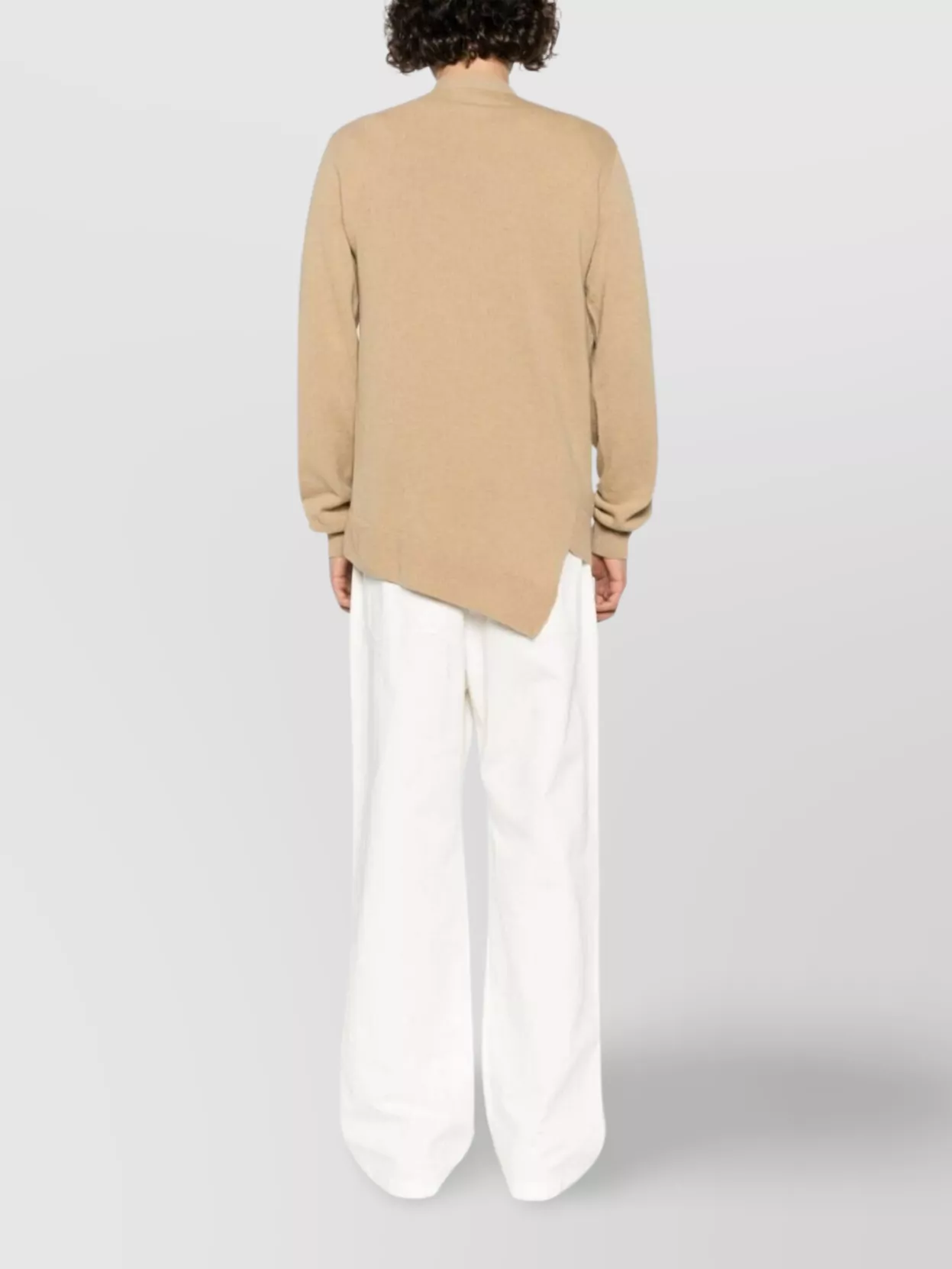 Comme Des Garçons Asymmetric Hem Knitwear Ribbed Cuffs