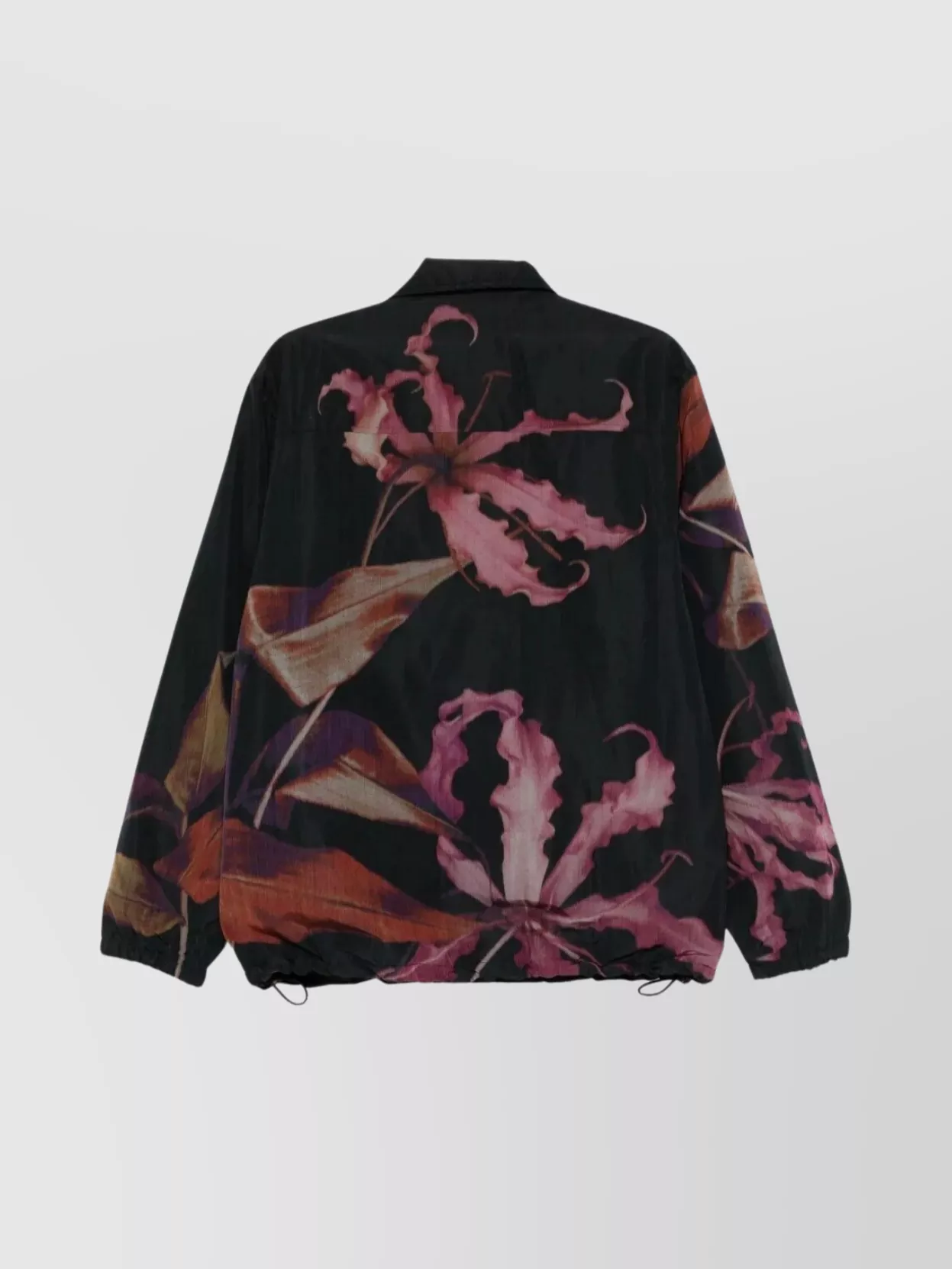 Dries Van Noten Vorries 2069 M.w. Jacket Floral Print In Black