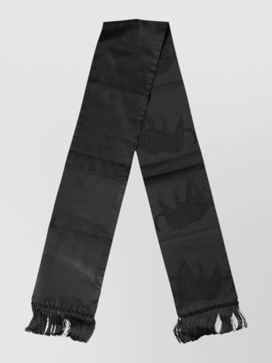 Dolce&Gabbana silk fringed neck scarf