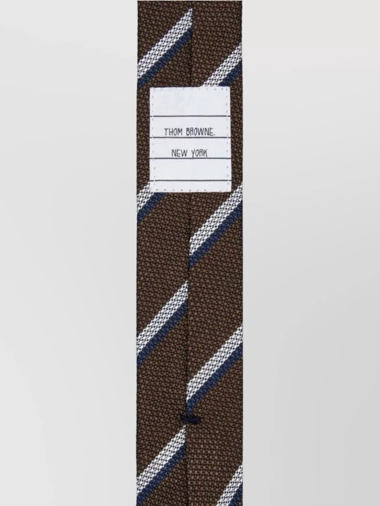 Thom Browne Shadow Stripe Pique Weave Slim Tie