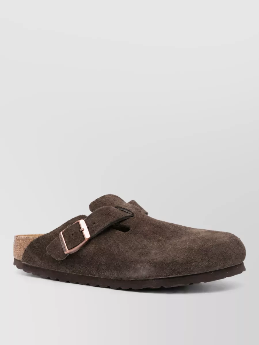 Birkenstock Suede Leather Buckle Mules