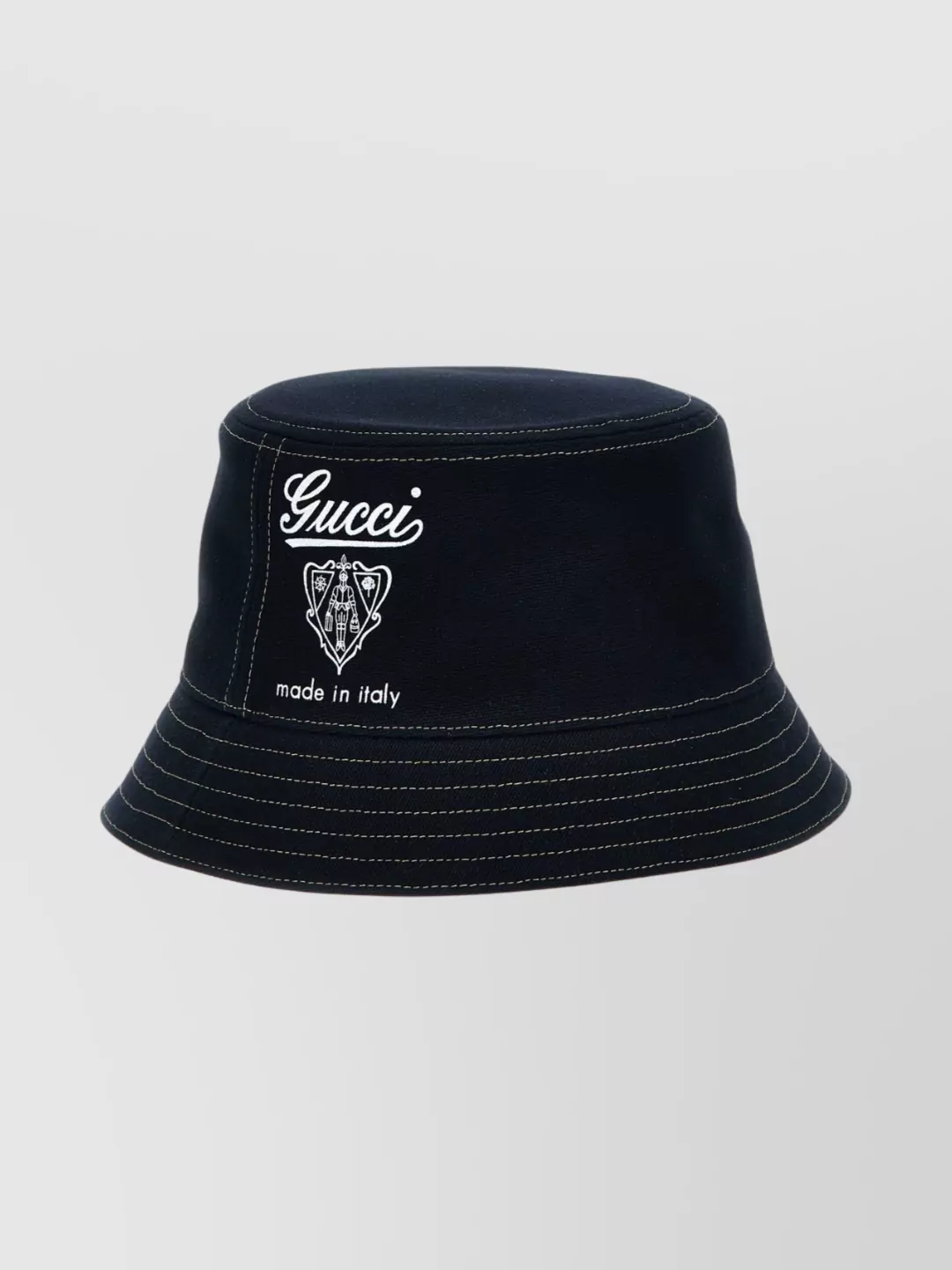 Gucci Bucket Hat Featuring Coat Of Arms Design In Blue