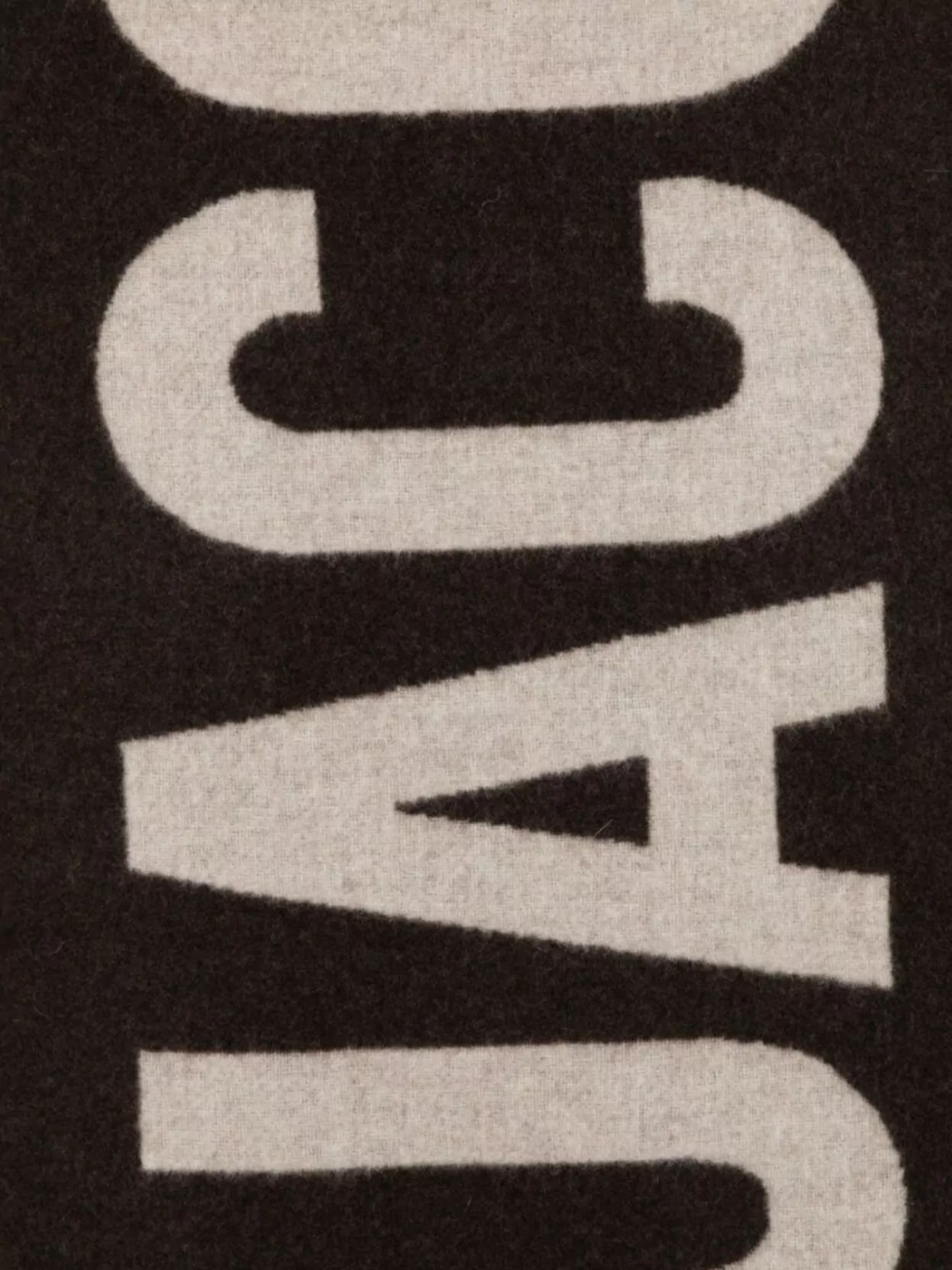 Jacquemus Rectangular Scarf With Fringed Edges And Bold Lettering