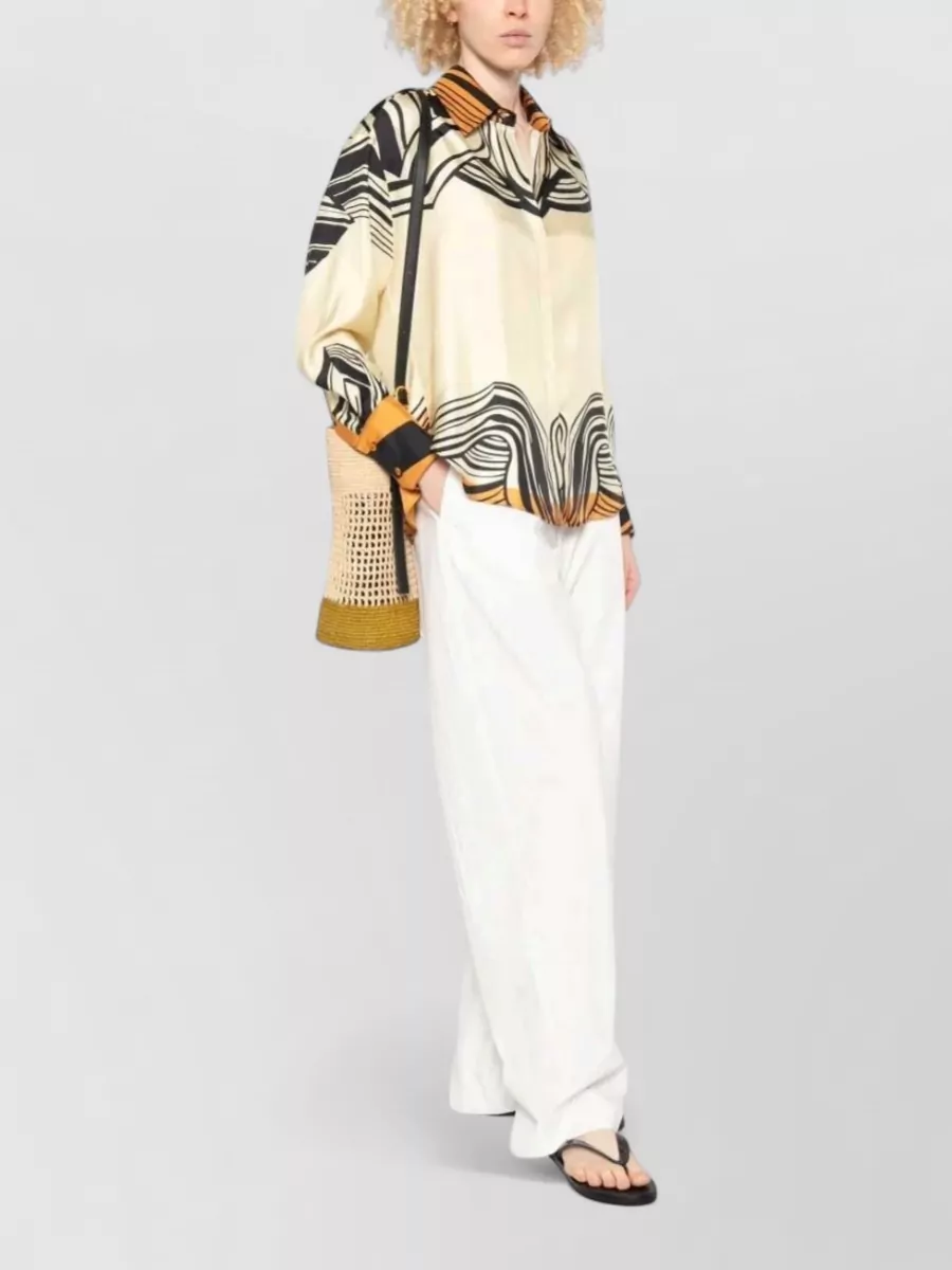 Raquel Diniz Silk Oversized Printed Shirt